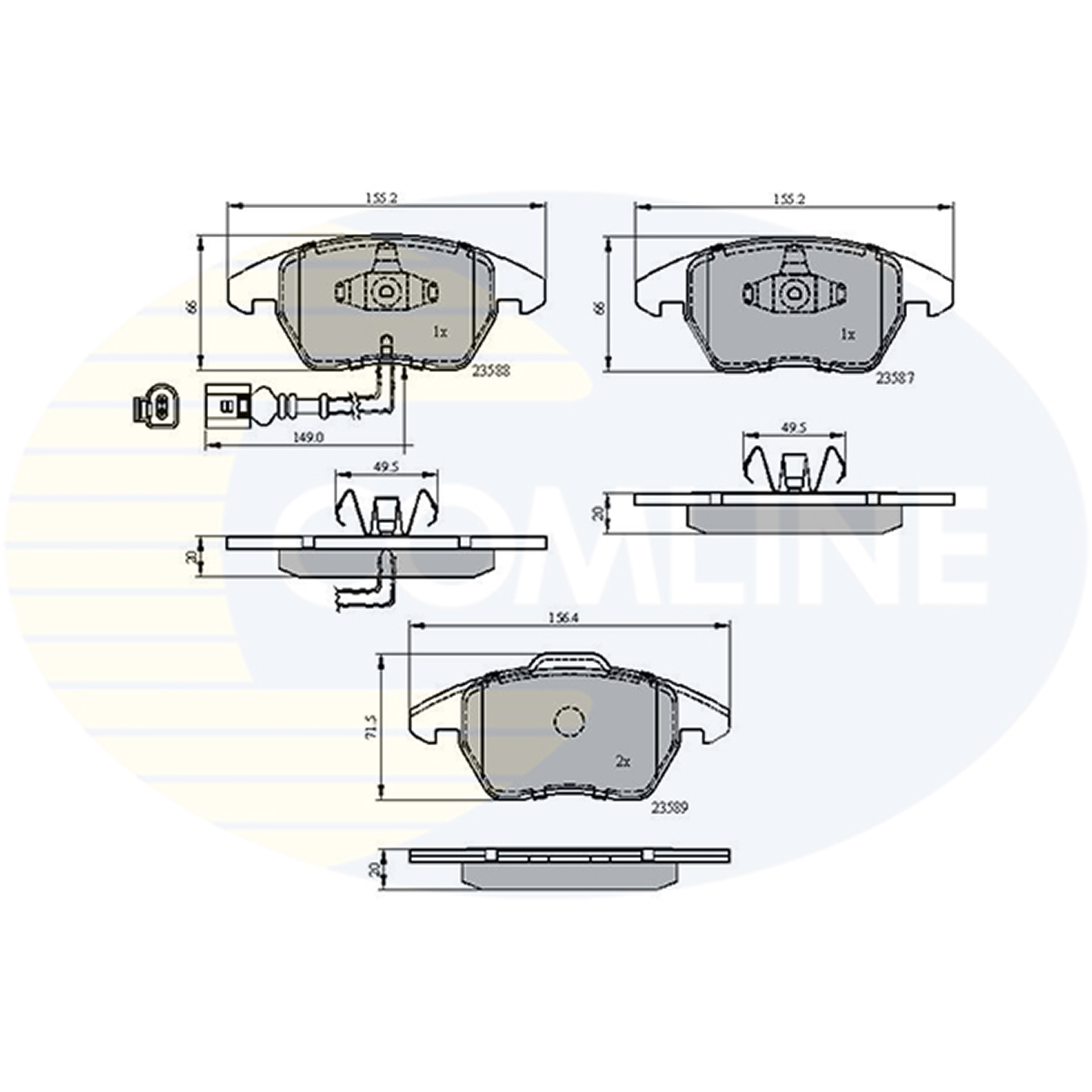 CBP11224 Comline - Гальмівні колодки до дисків1