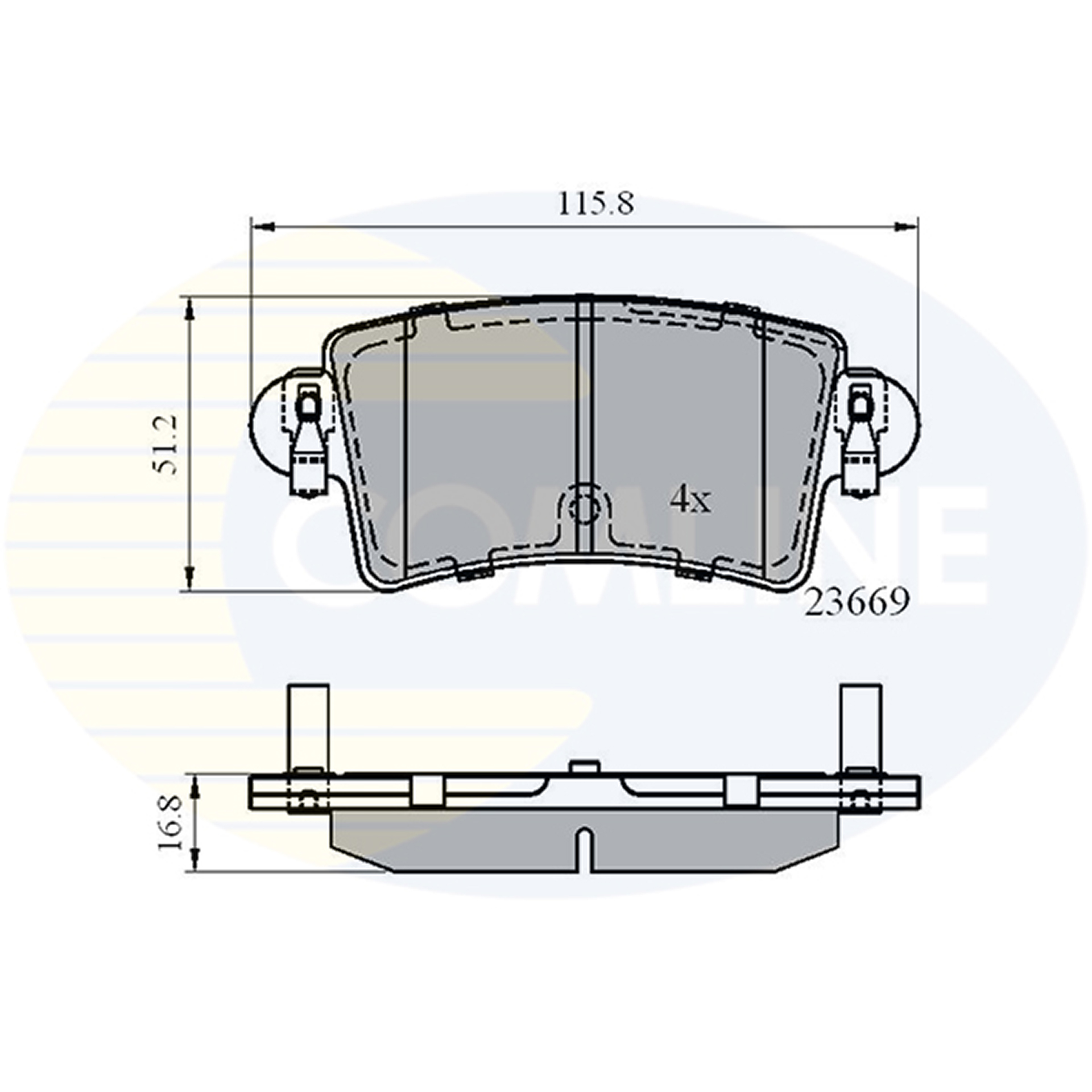 CBP01036 Comline - Гальмівні колодки до дисків1