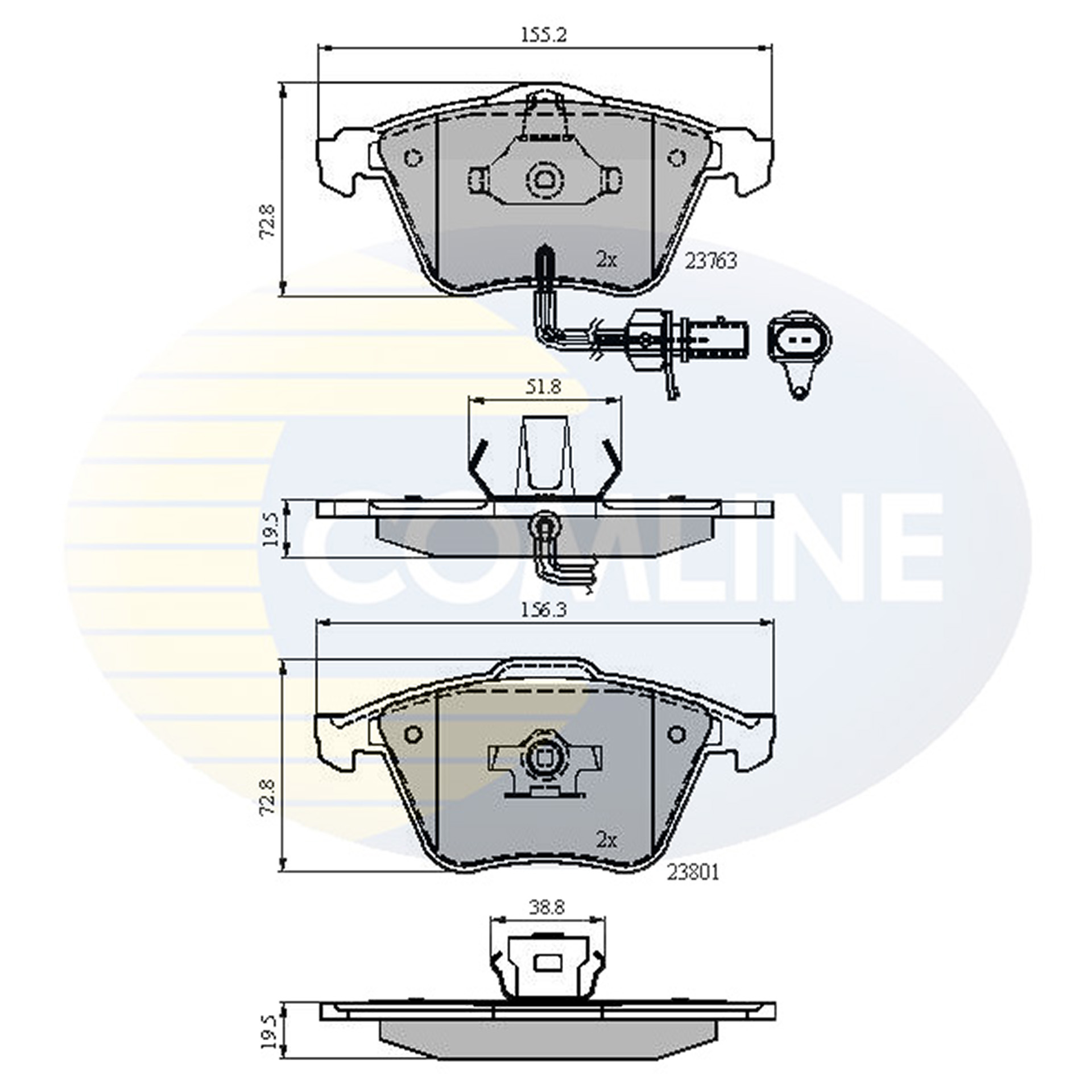 CBP11753 Comline - Гальмівні колодки до дисків1