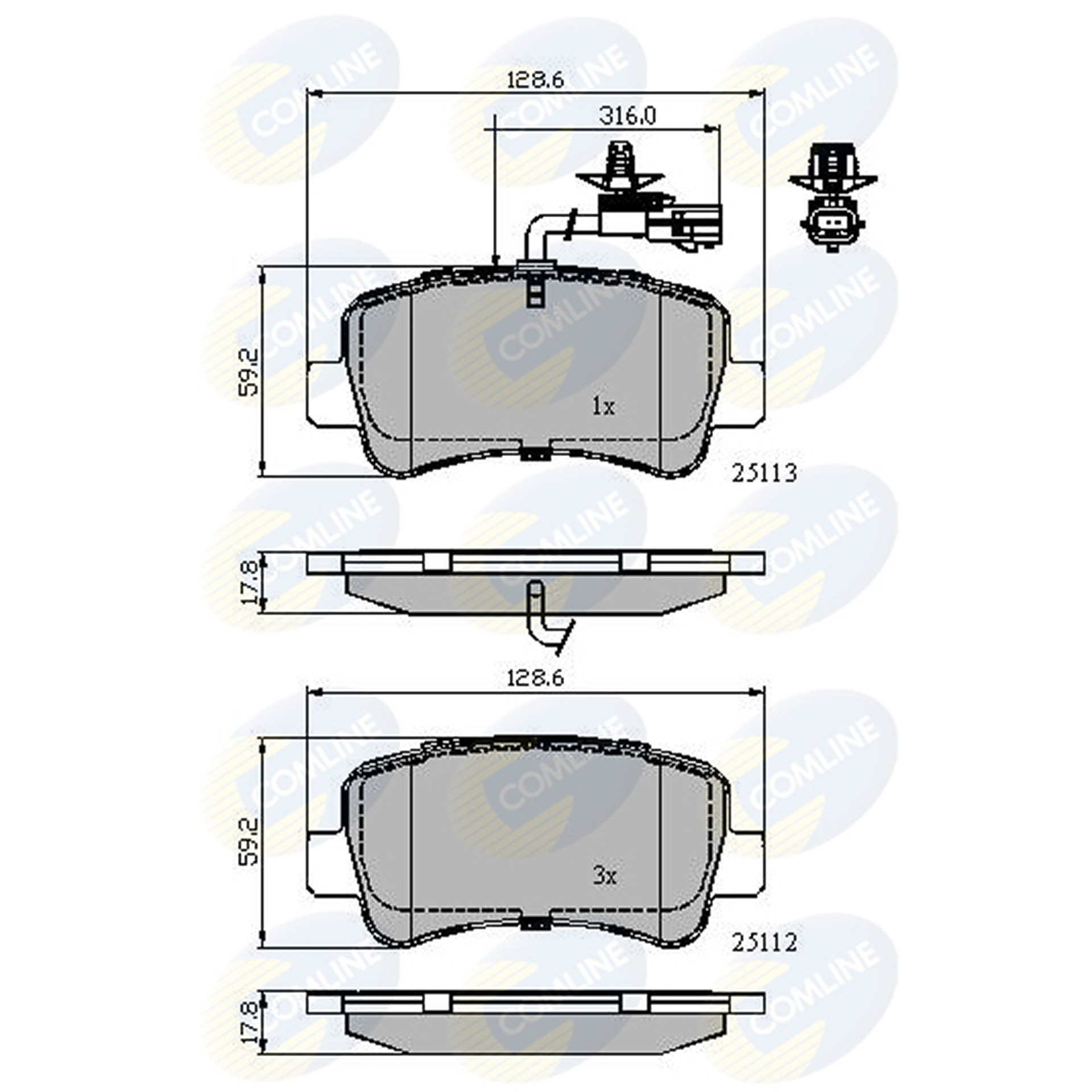 CBP12105 Comline - Гальмівні колодки до дисків1