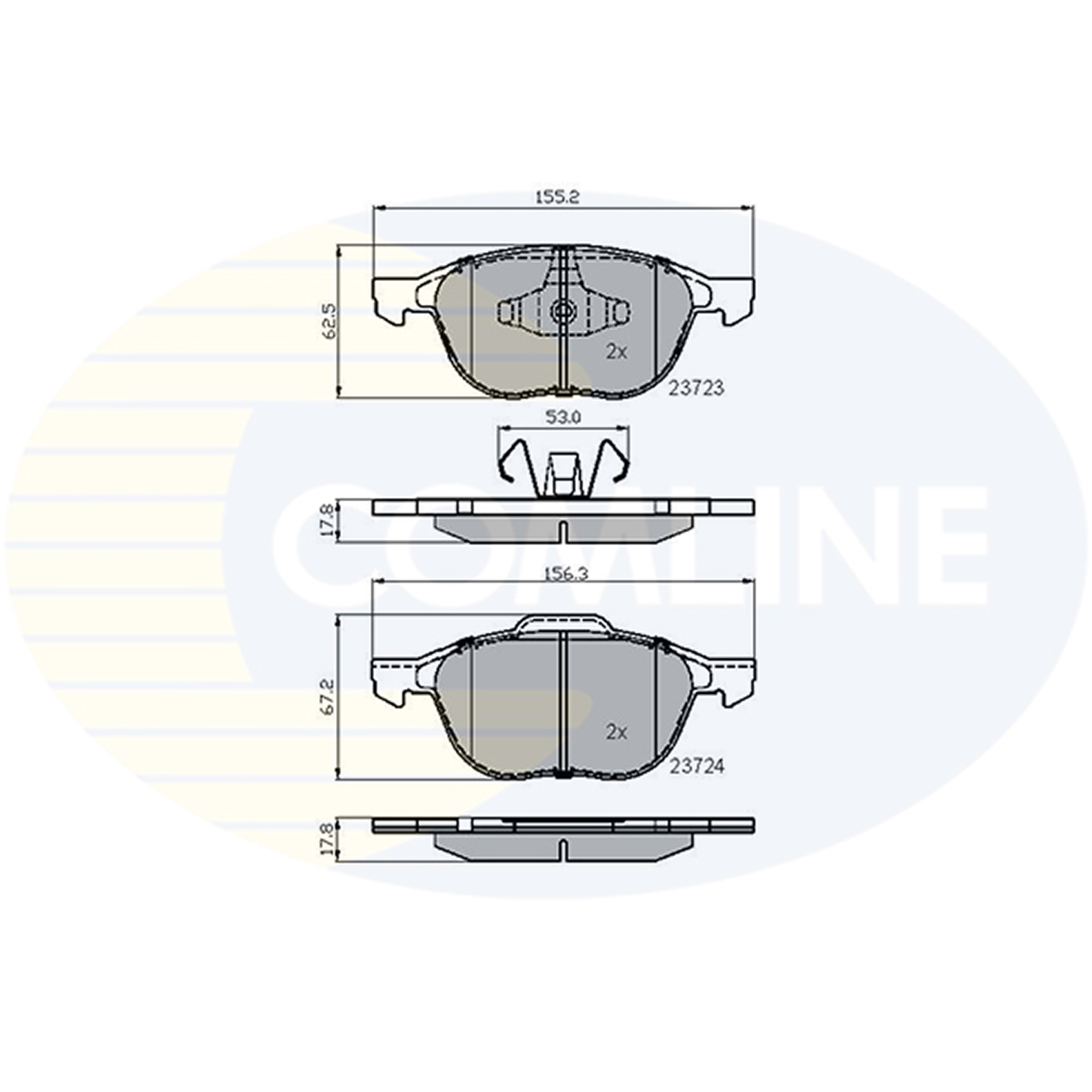 CBP01323 Comline - Гальмівні колодки до дисків1