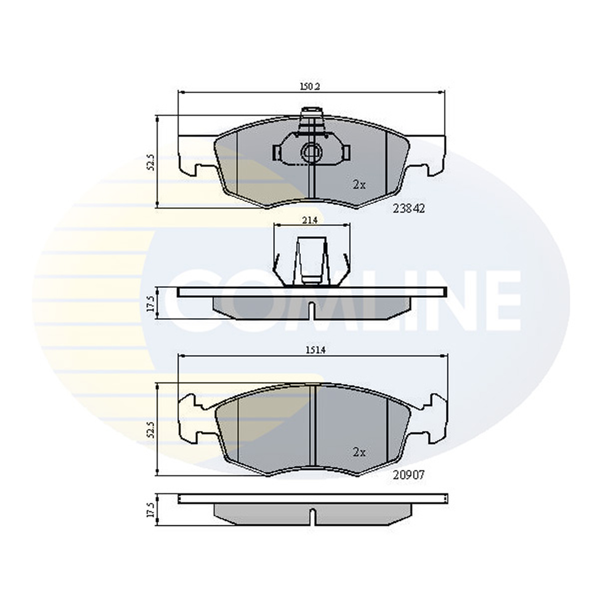 CBP01221 Comline - Гальмівні колодки до дисків1