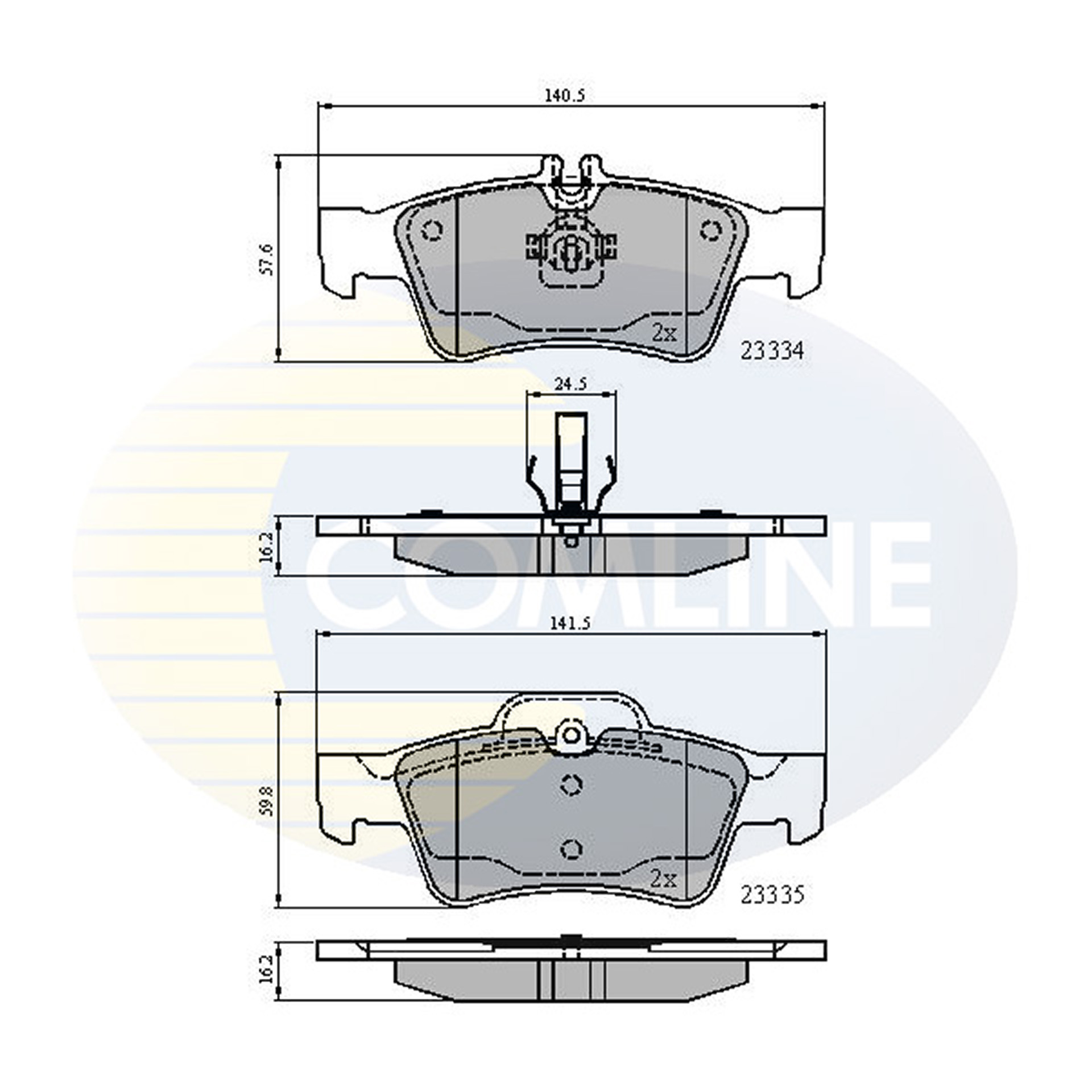 CBP01118 Comline - Гальмівні колодки до дисків1