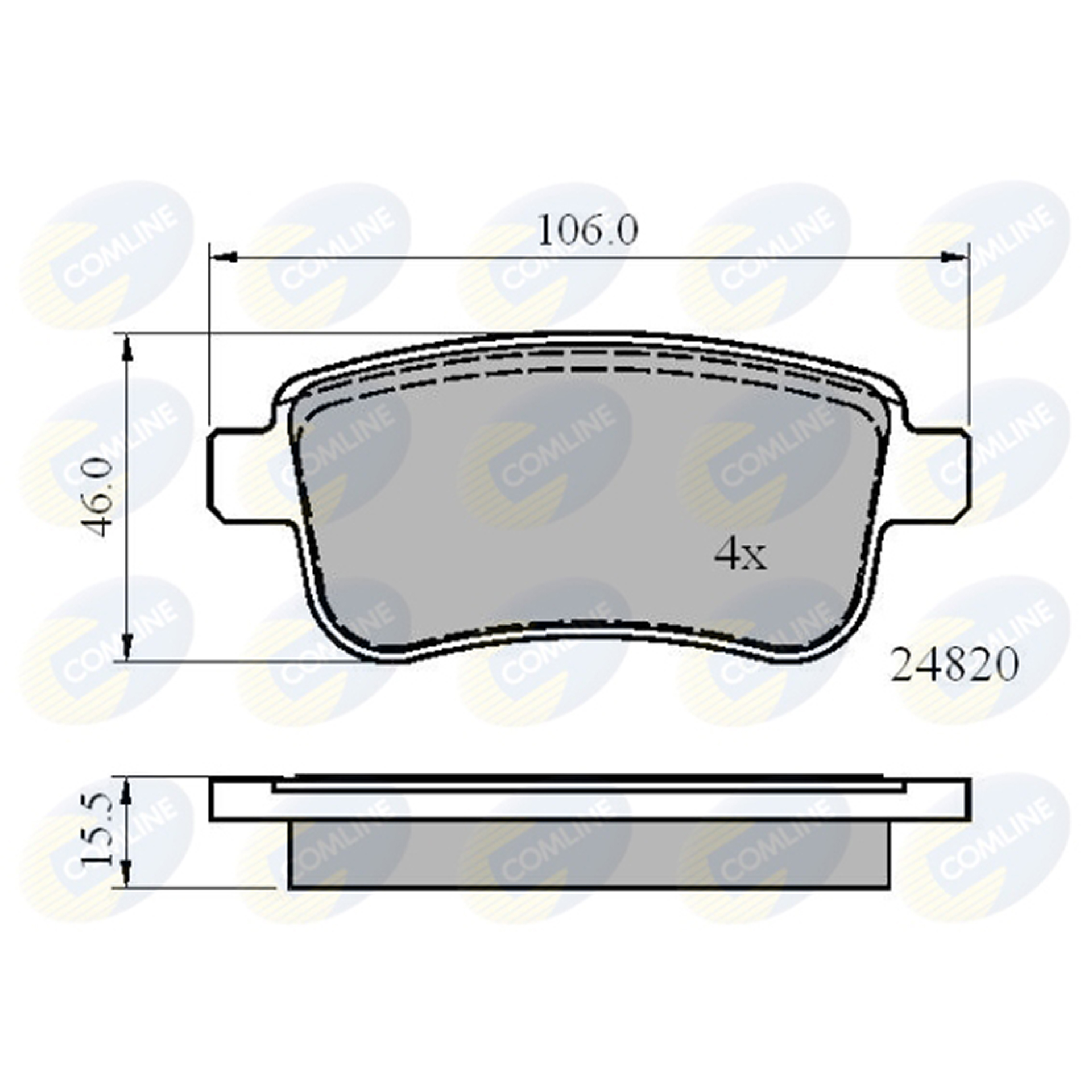 CBP02014 Comline - Гальмівні колодки до дисків1