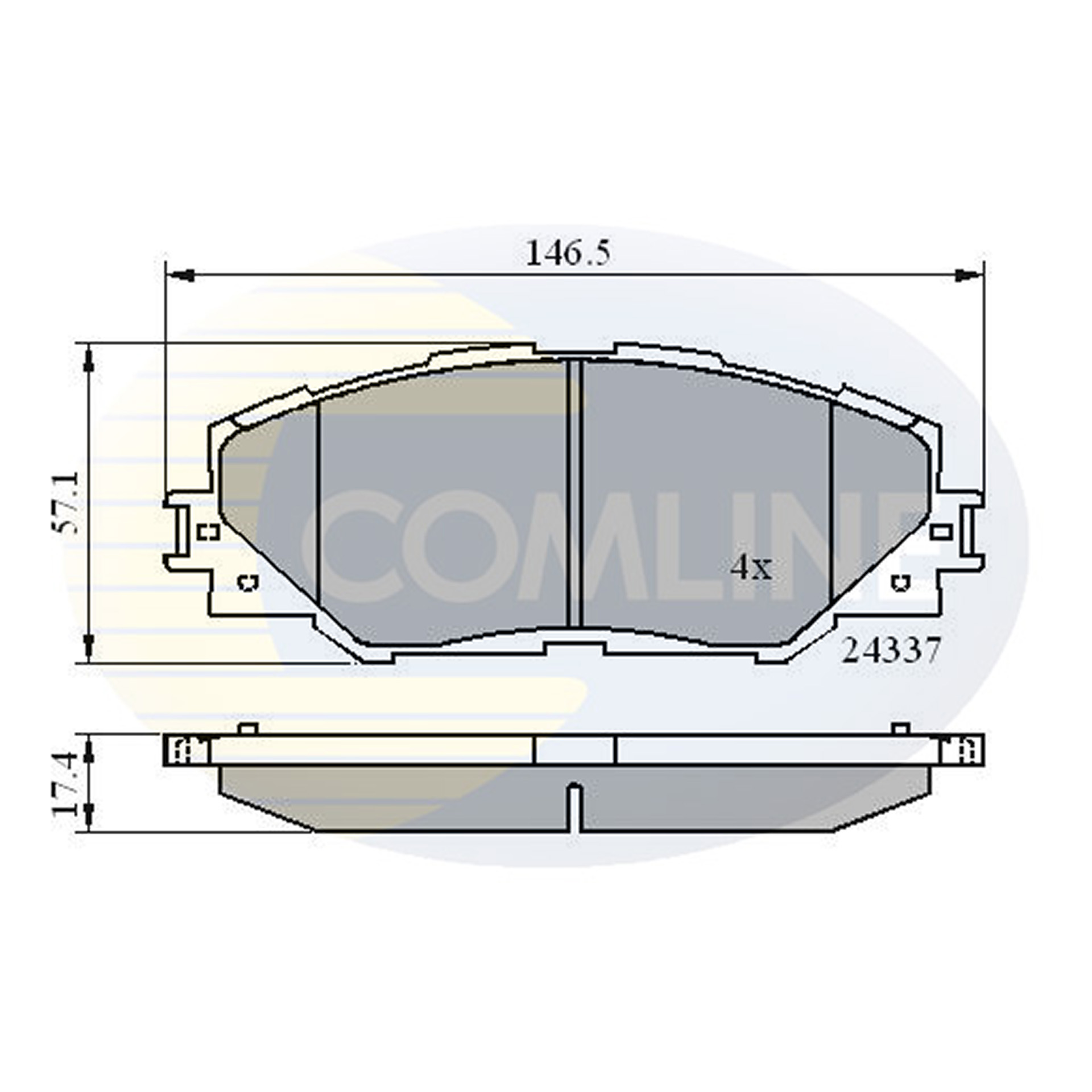 CBP01625 Comline - Гальмівні колодки до дисків1