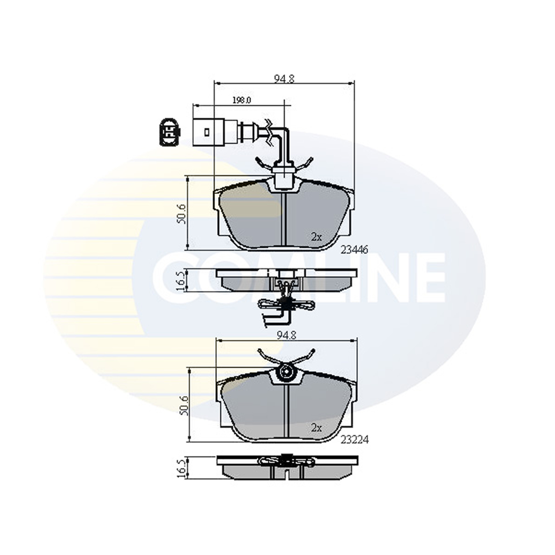 CBP11151 Comline - Гальмівні колодки до дисків1