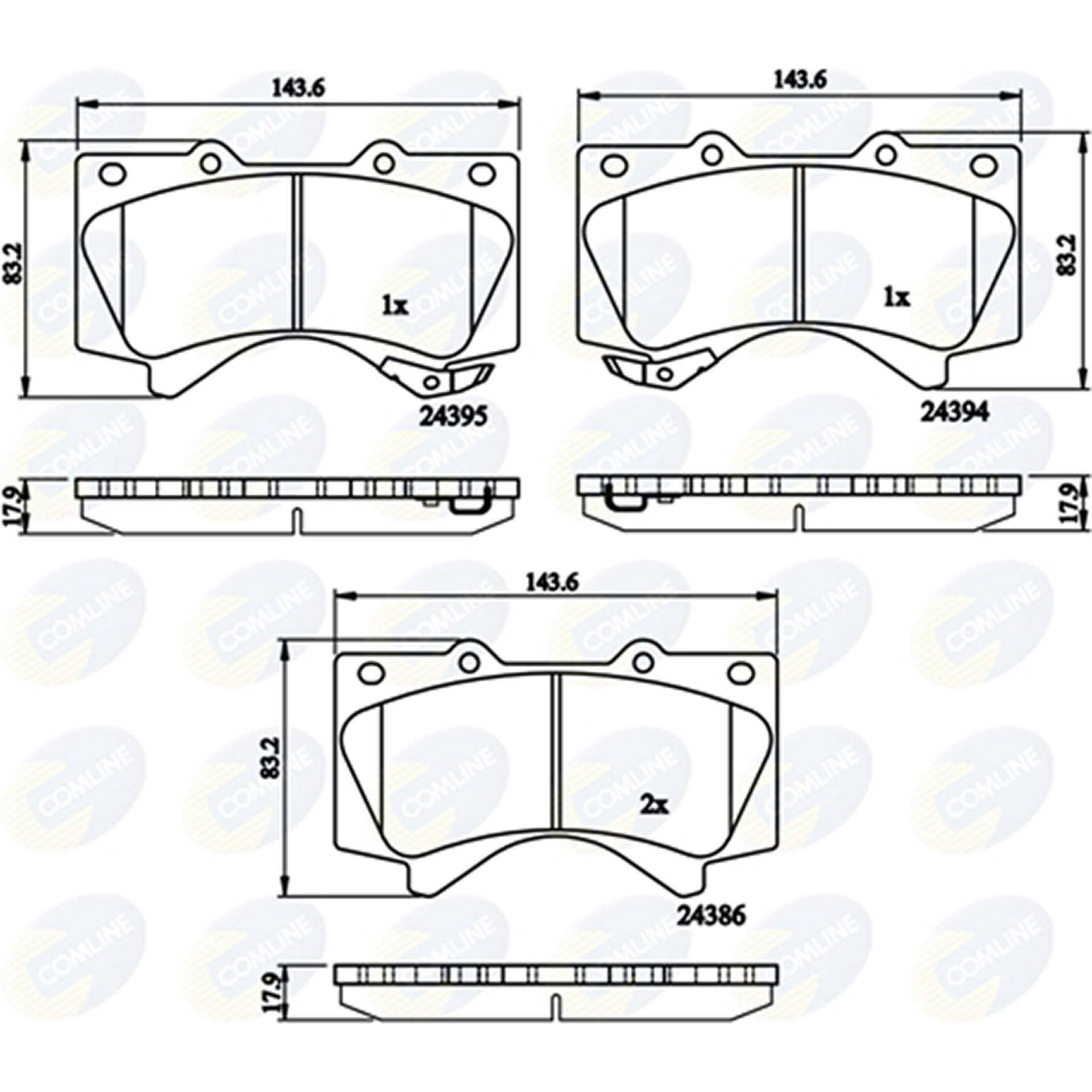 CBP31661 Comline - Гальмівні колодки до дисків1