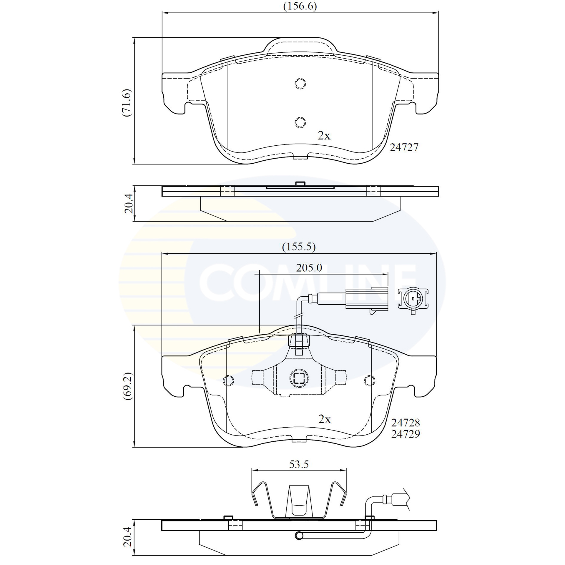 CBP12032 Comline - Гальмівні колодки до дисків1