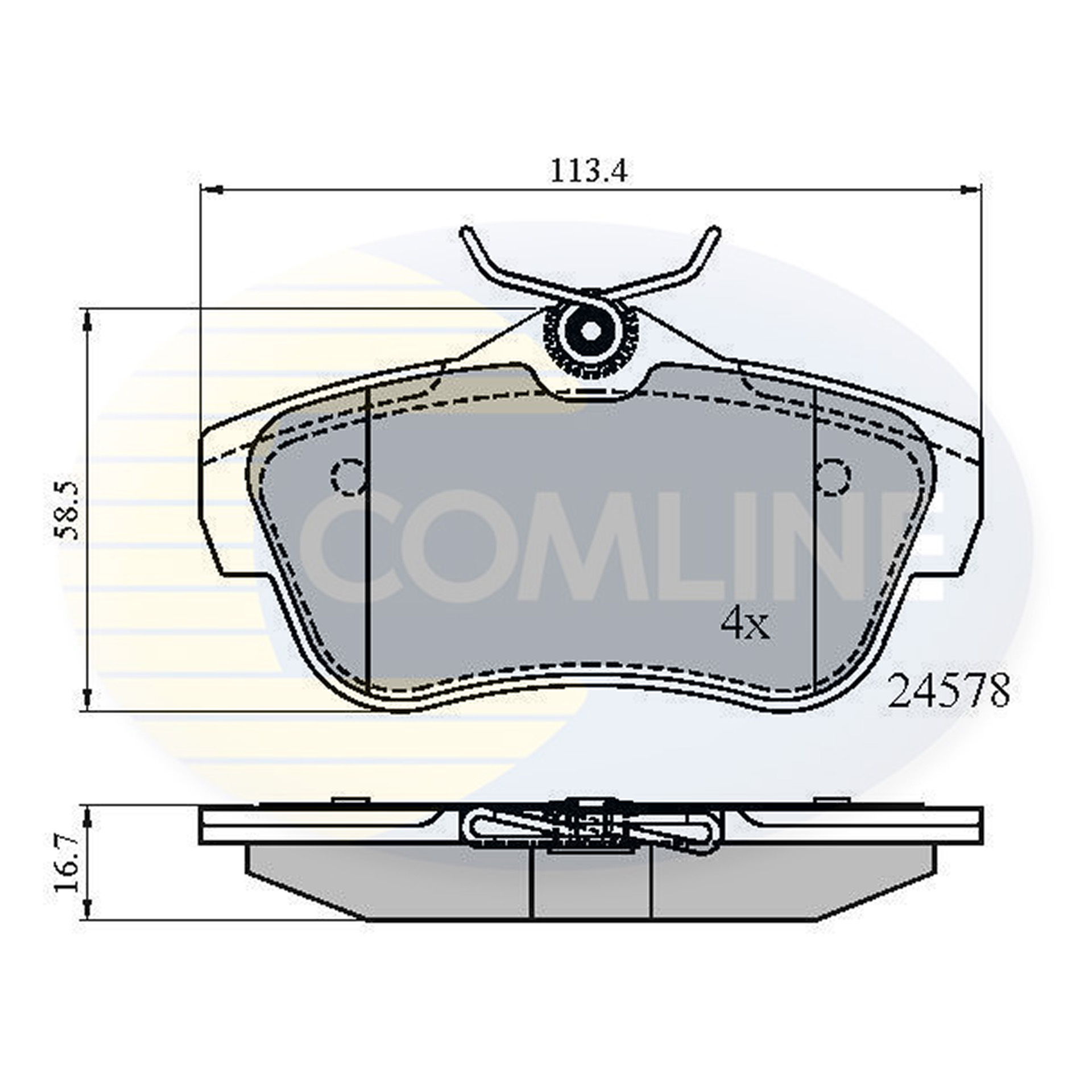CBP01622 Comline - Гальмівні колодки до дисків1
