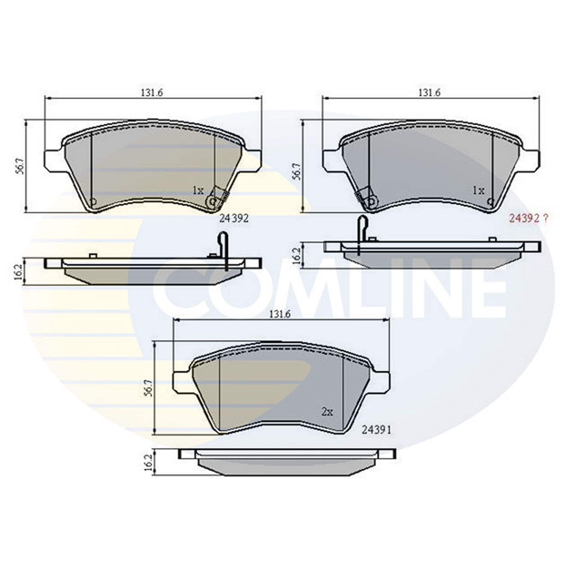 CBP31513 Comline - Гальмівні колодки до дисків1
