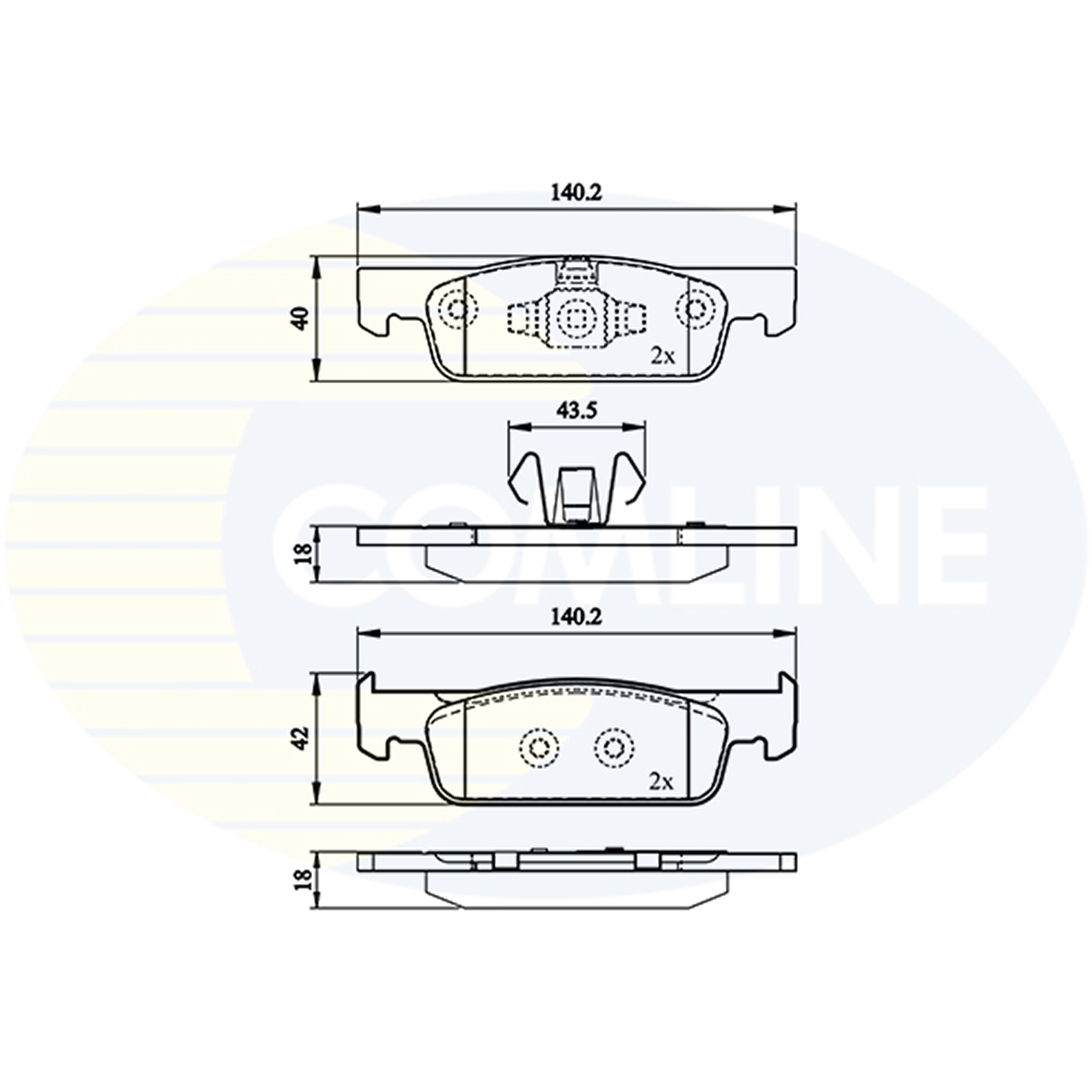 CBP02144 Comline - Гальмівні колодки до дисків1