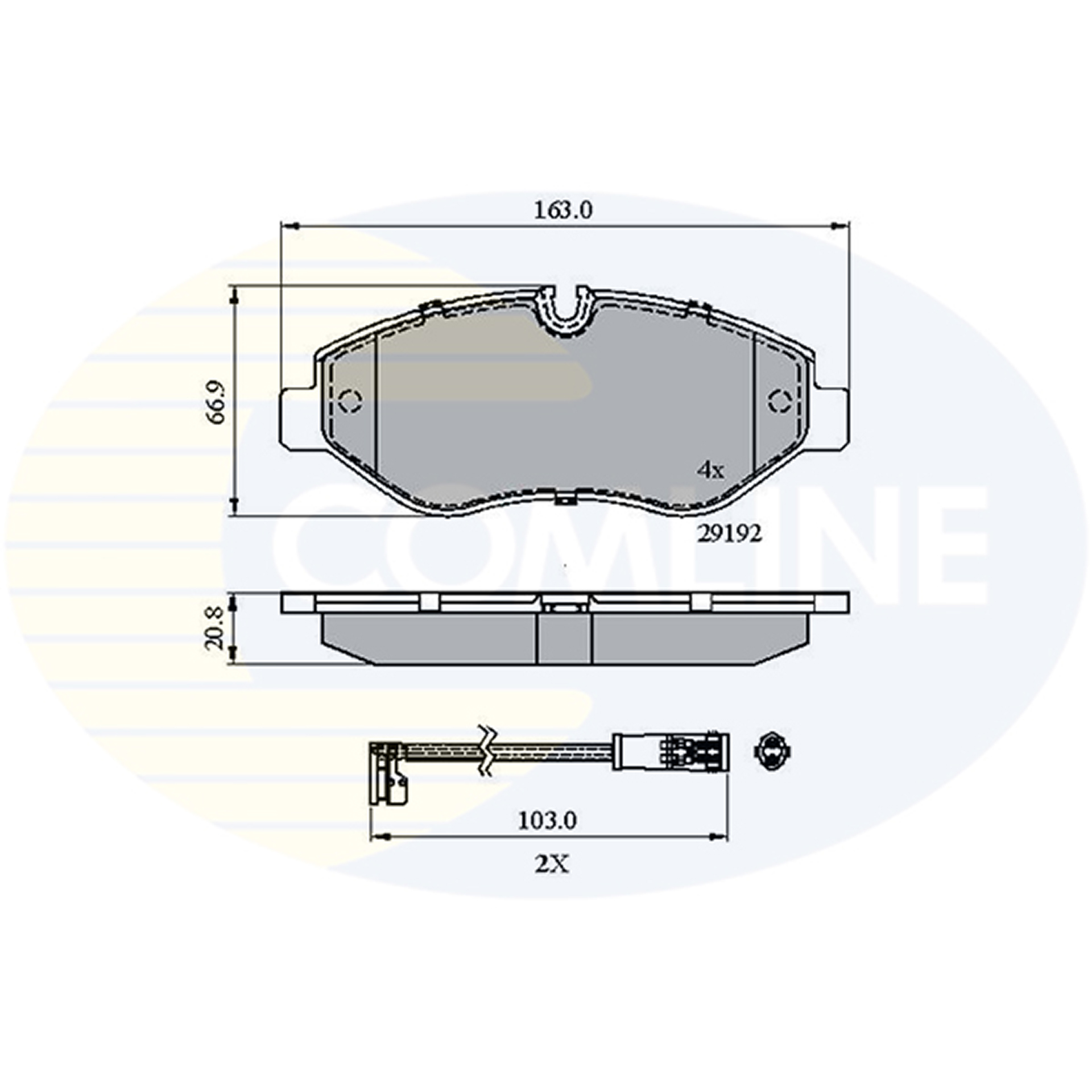CBP21555 Comline - Гальмівні колодки до дисків1