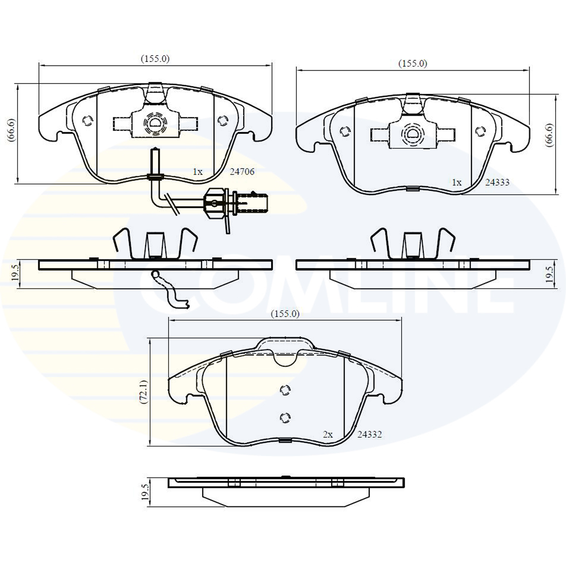CBP11591 Comline - Гальмівні колодки до дисків1