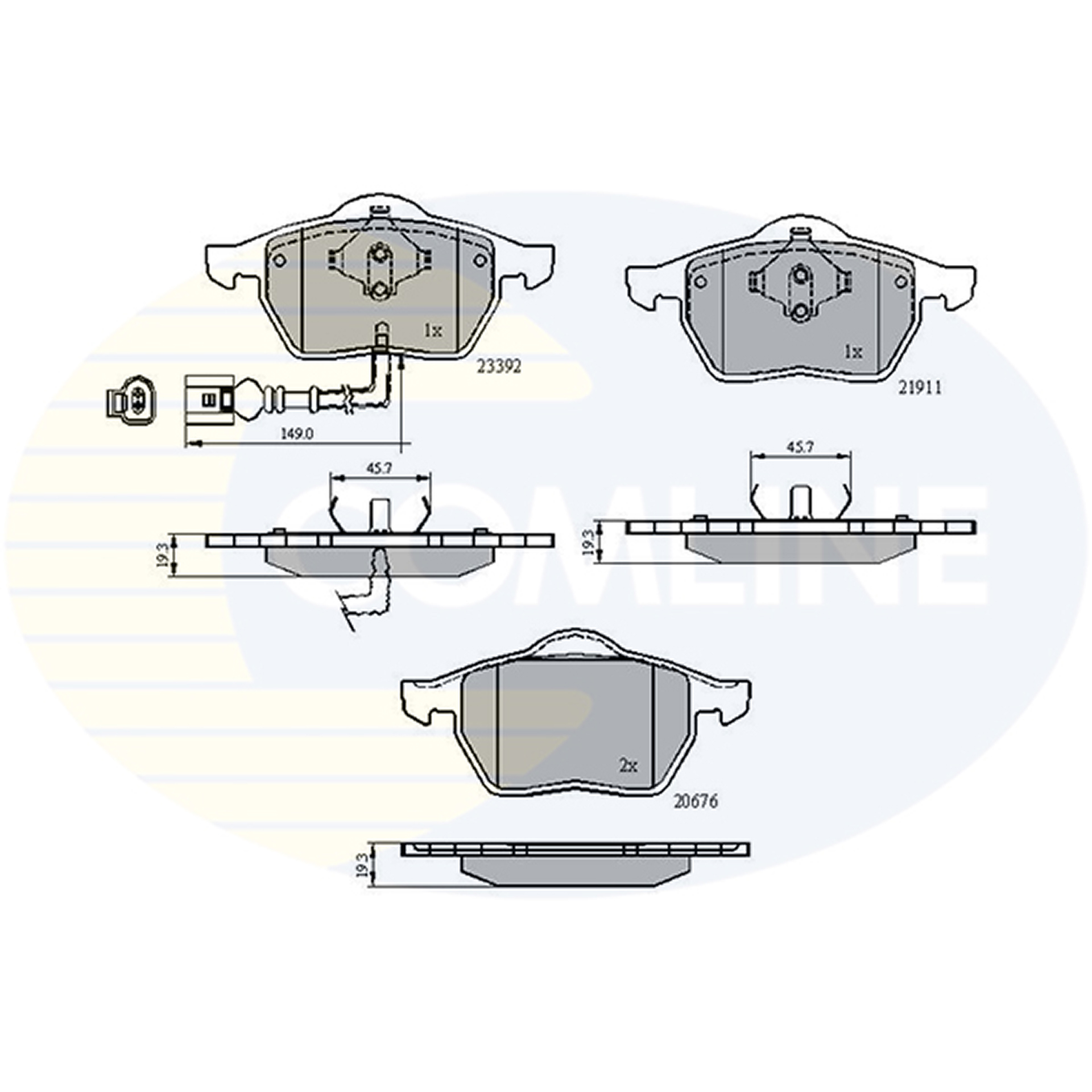CBP11111 Comline - Гальмівні колодки до дисків1
