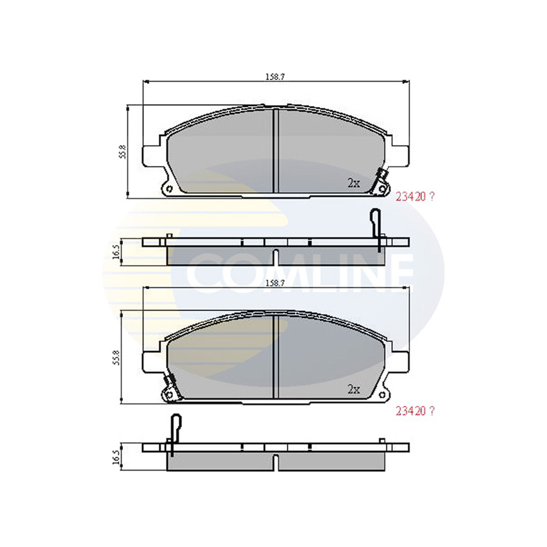 CBP3591 Comline - Гальмівні колодки до дисків1