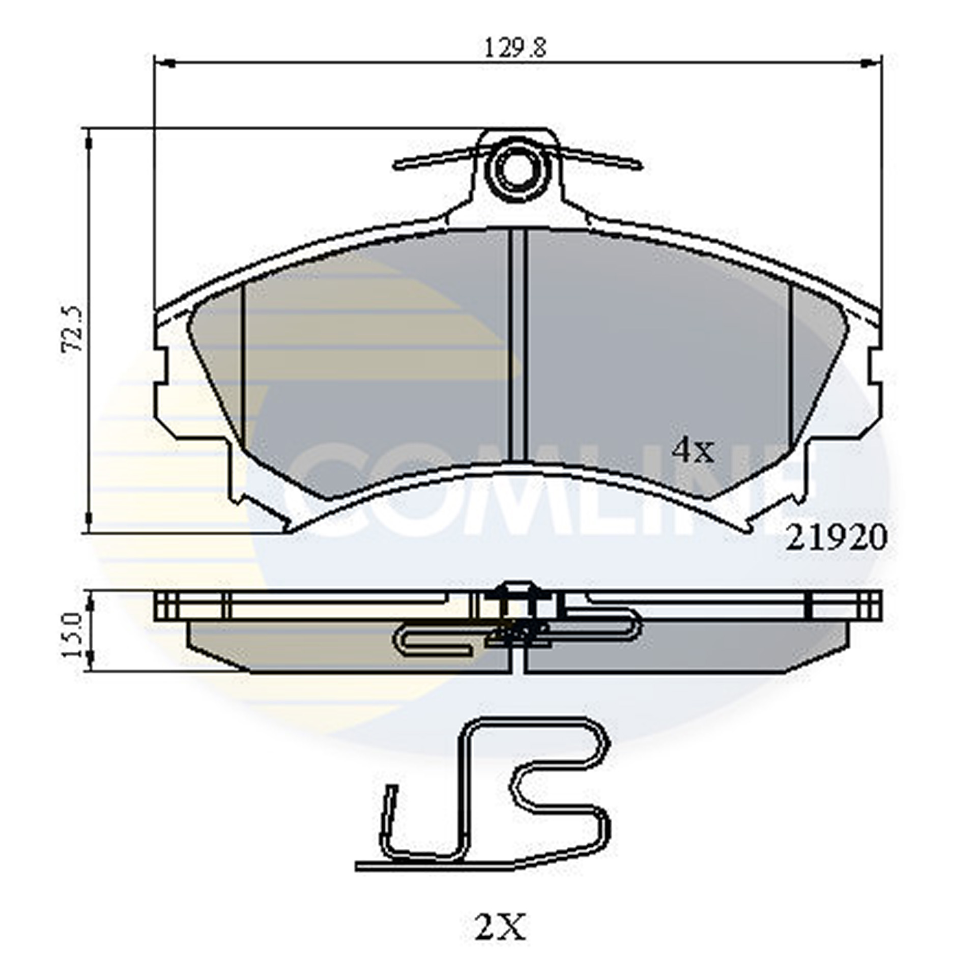CBP3462 Comline - Гальмівні колодки до дисків1