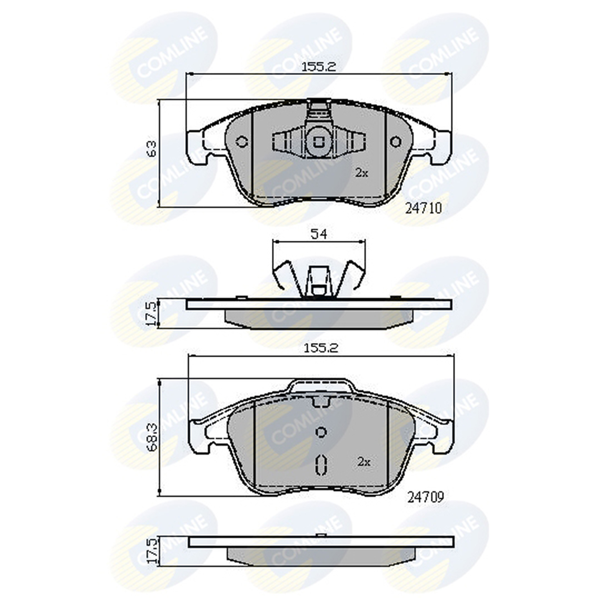 CBP02001 Comline - Гальмівні колодки до дисків1