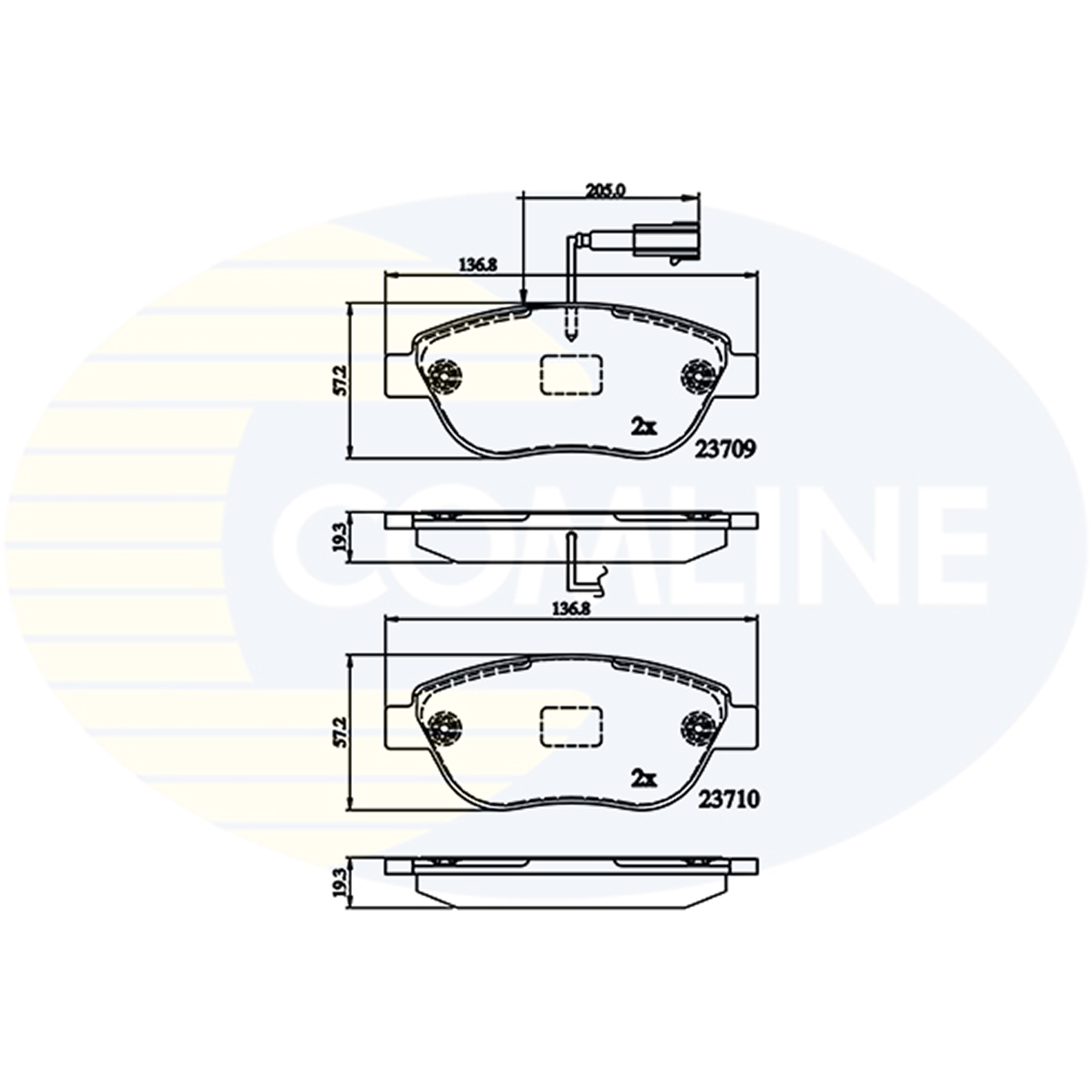 CBP12140 Comline - Гальмівні колодки до дисків1