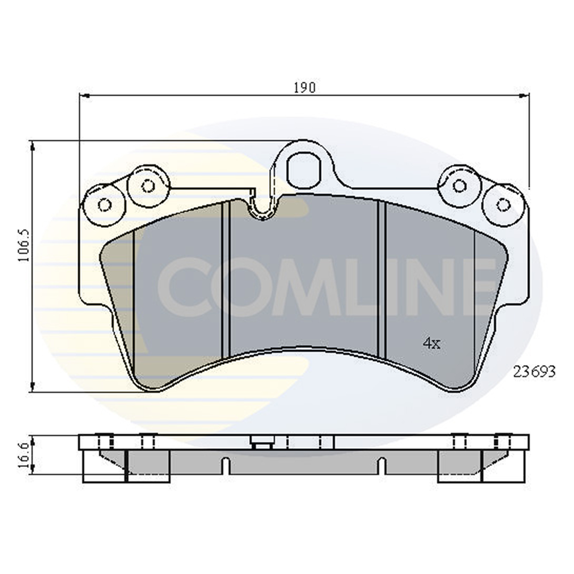 CBP01315 Comline - Гальмівні колодки до дисків1