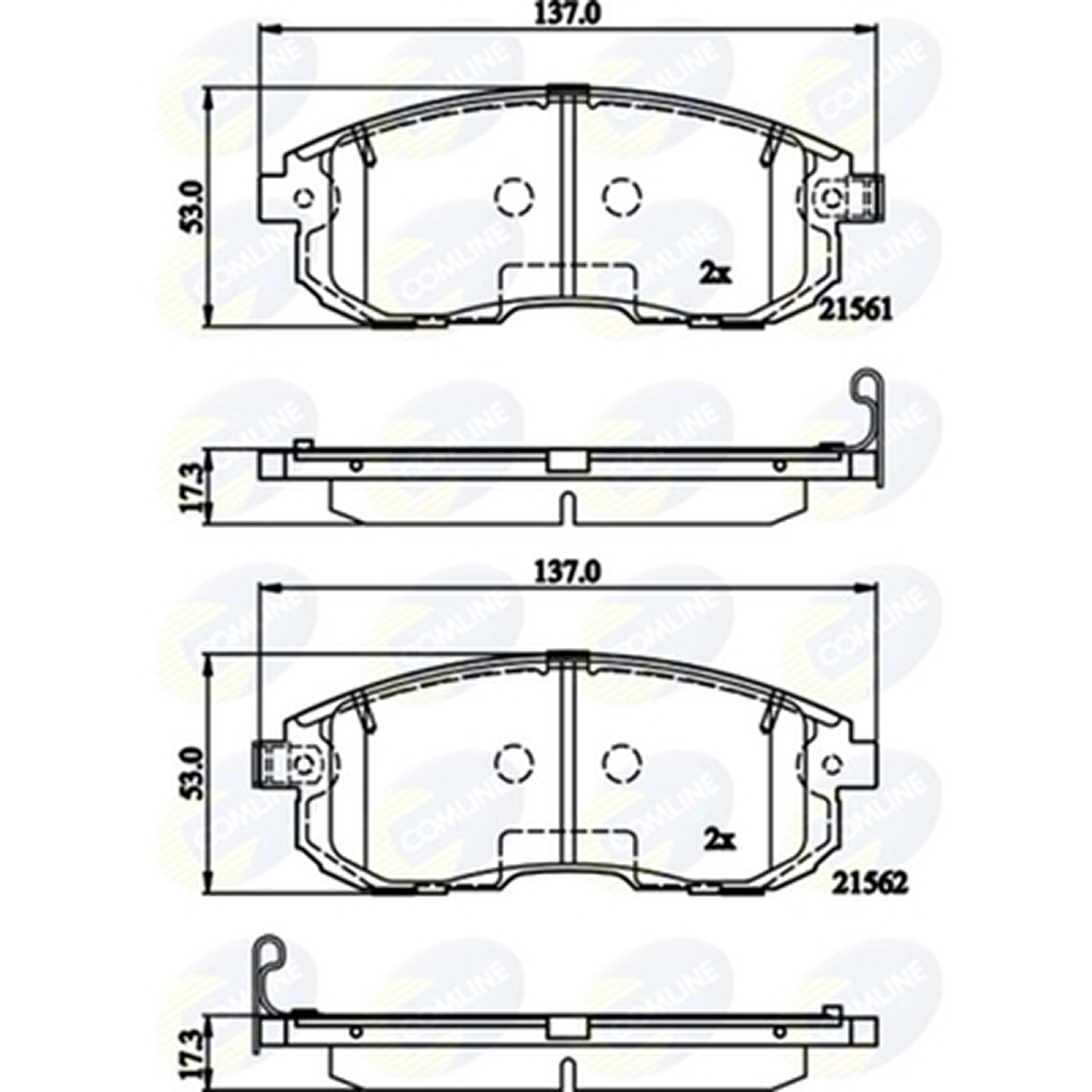 CBP32202 Comline - Гальмівні колодки до дисків1