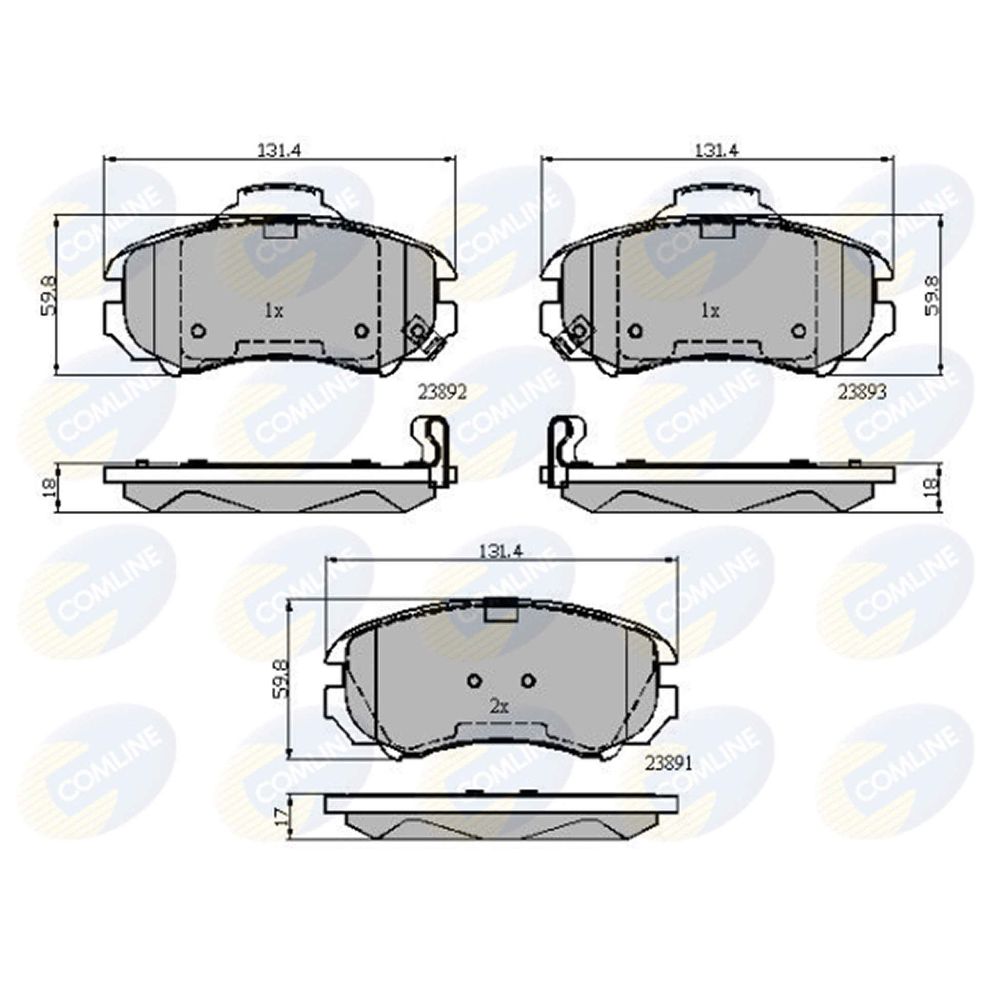 CBP31774 Comline - Гальмівні колодки до дисків1
