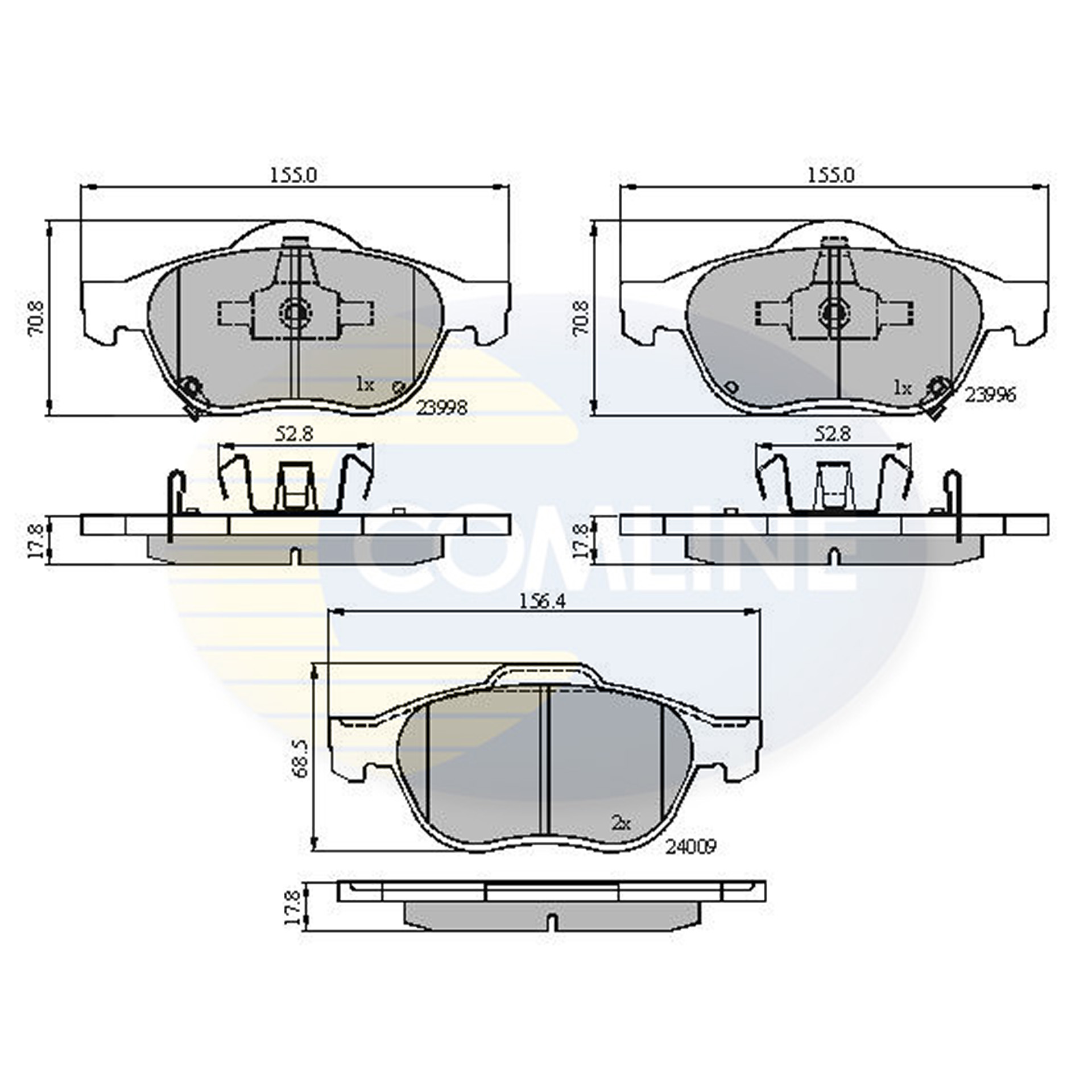 CBP31249 Comline - Гальмівні колодки до дисків1