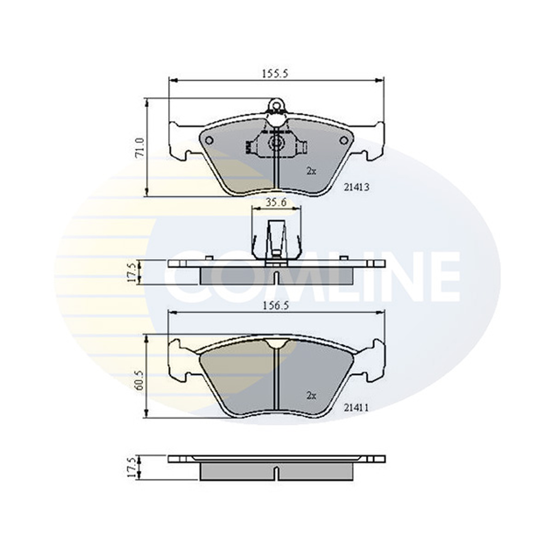 CBP0738 Comline - Гальмівні колодки до дисків1