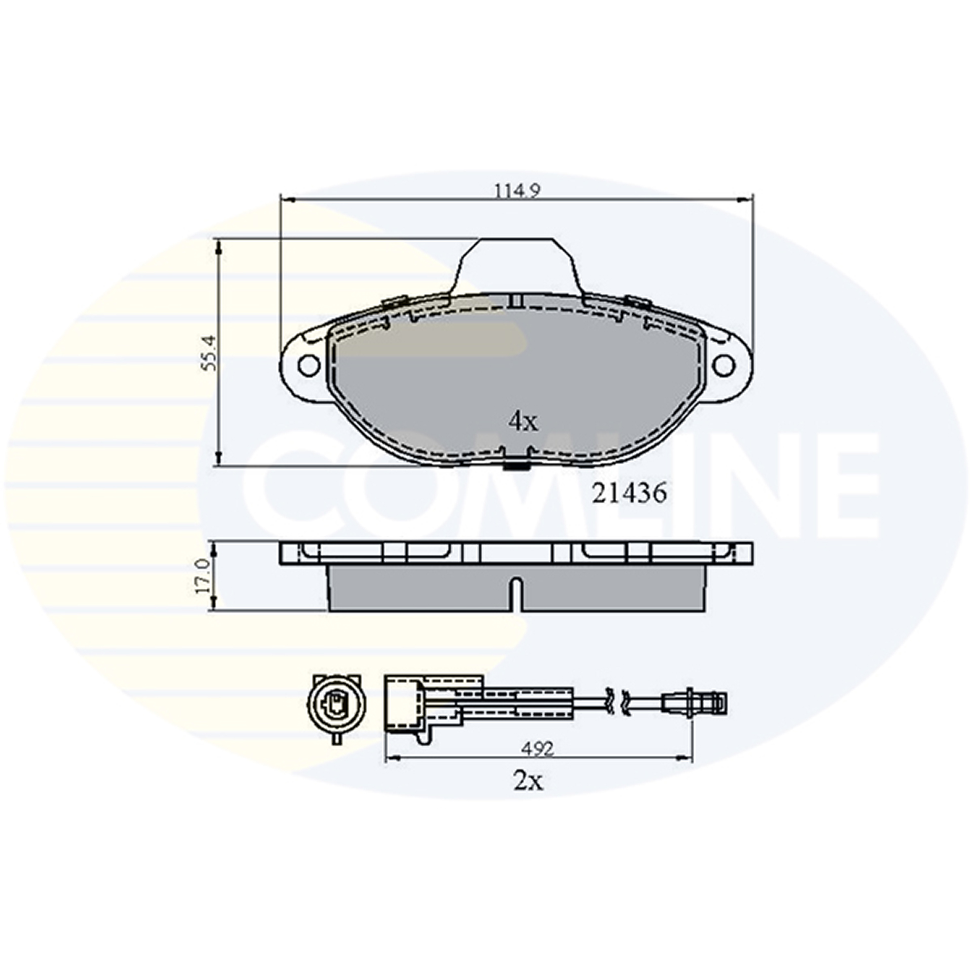 CBP2509 Comline - Гальмівні колодки до дисків1