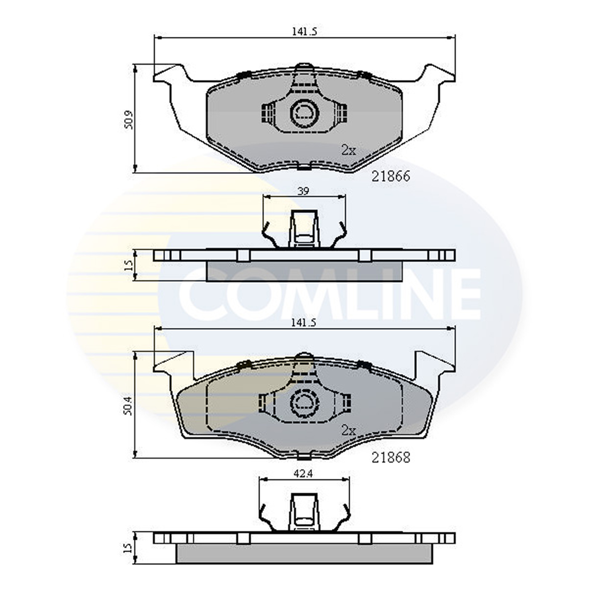 CBP0180 Comline - Гальмівні колодки до дисків1