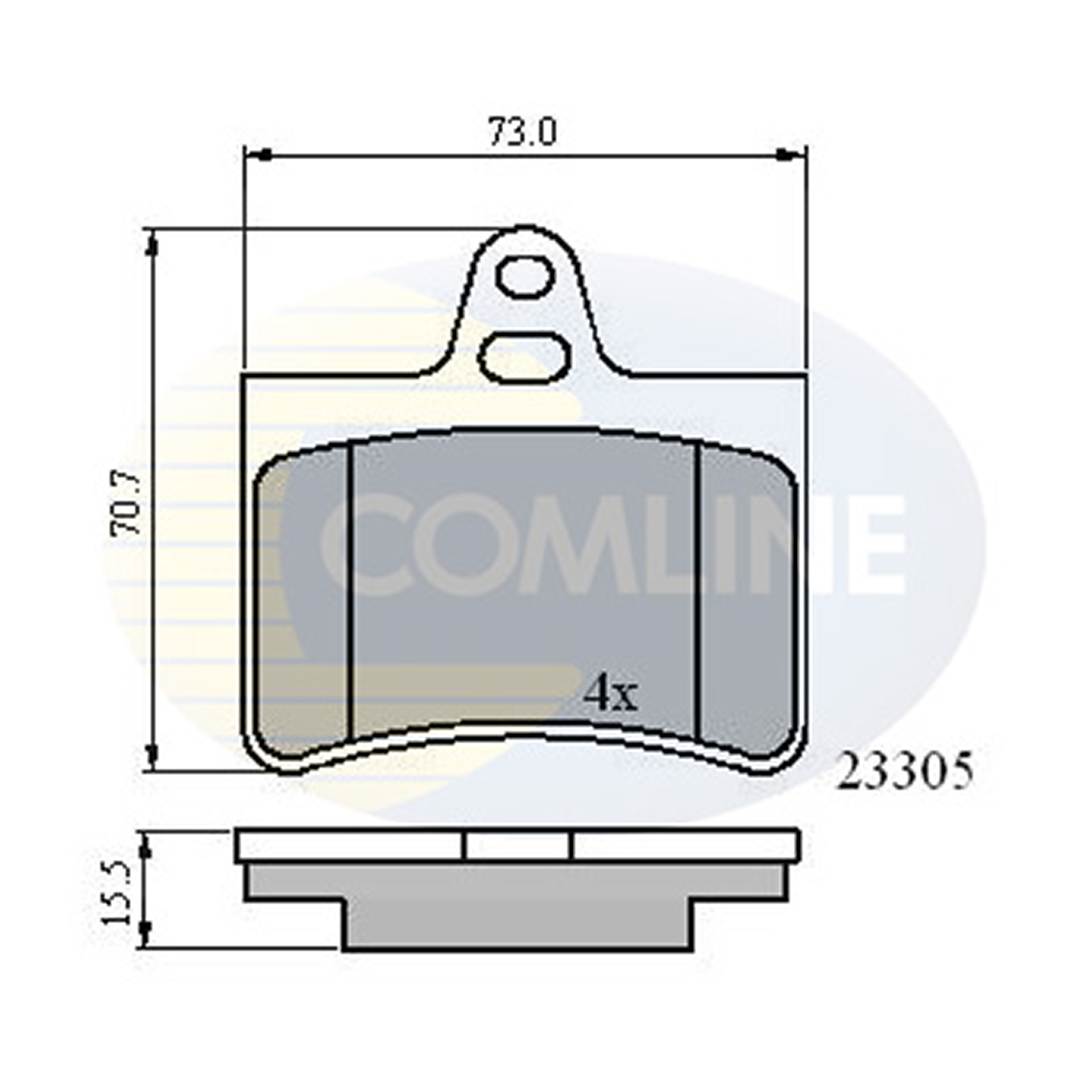 CBP01122 Comline - Гальмівні колодки до дисків1