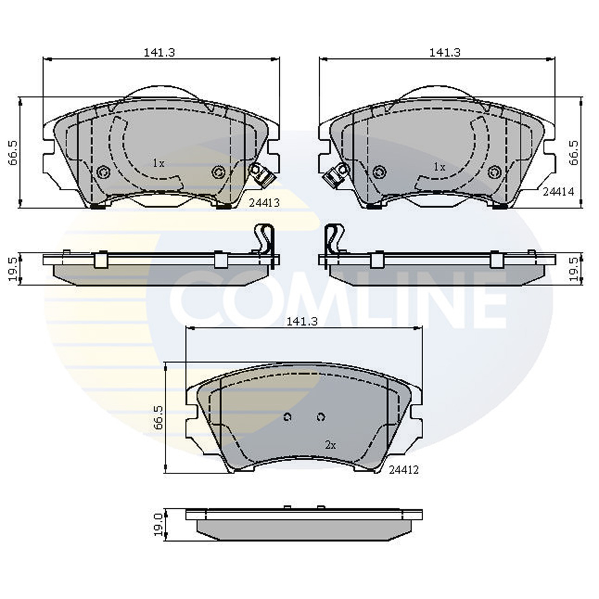 CBP31680 Comline - Гальмівні колодки до дисків1