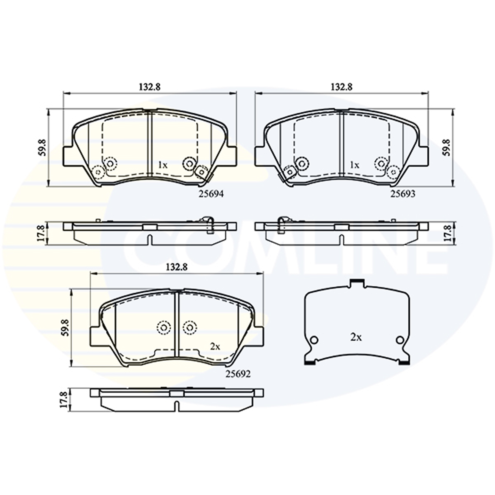 CBP32152 Comline - Гальмівні колодки до дисків1