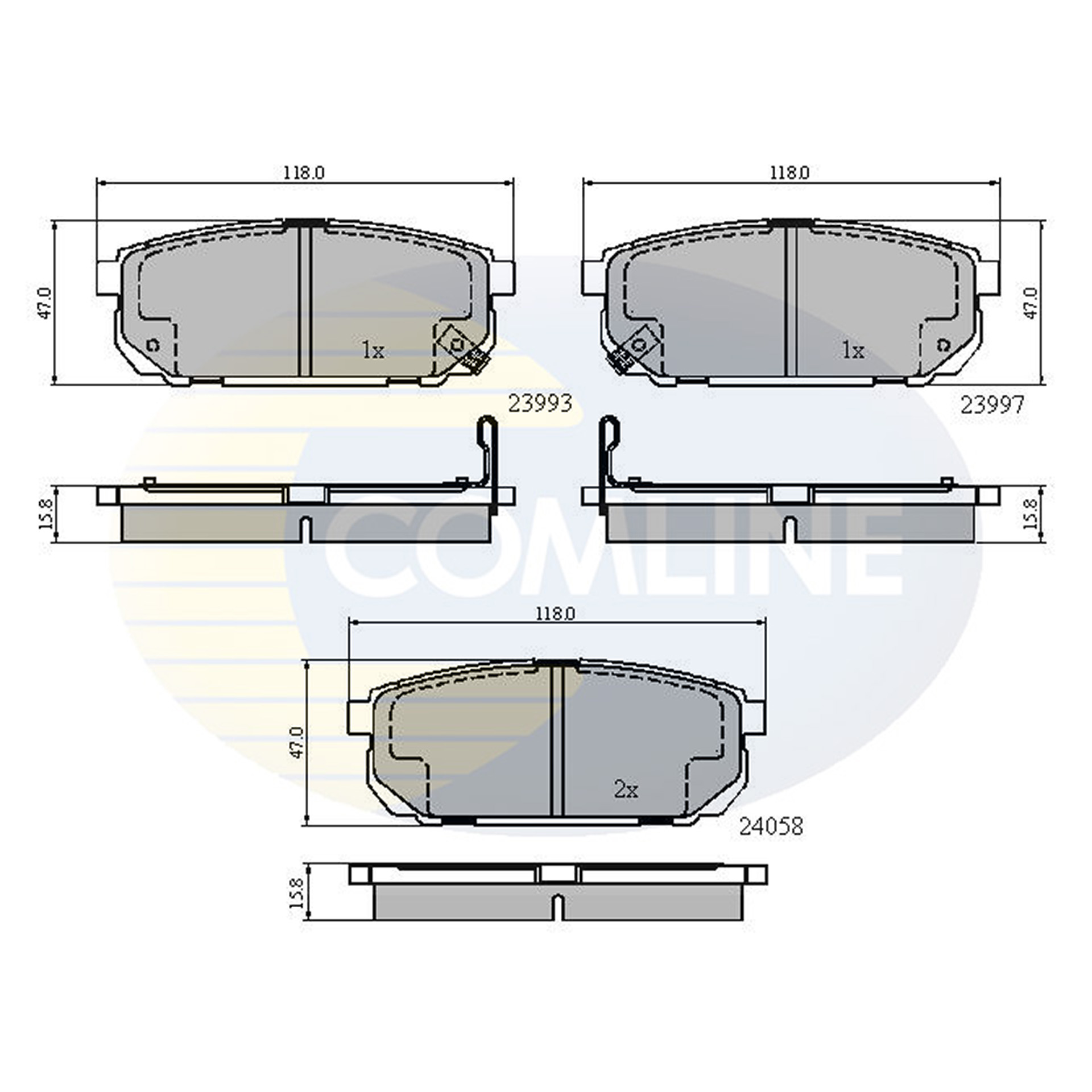 CBP31288 Comline - Гальмівні колодки до дисків1