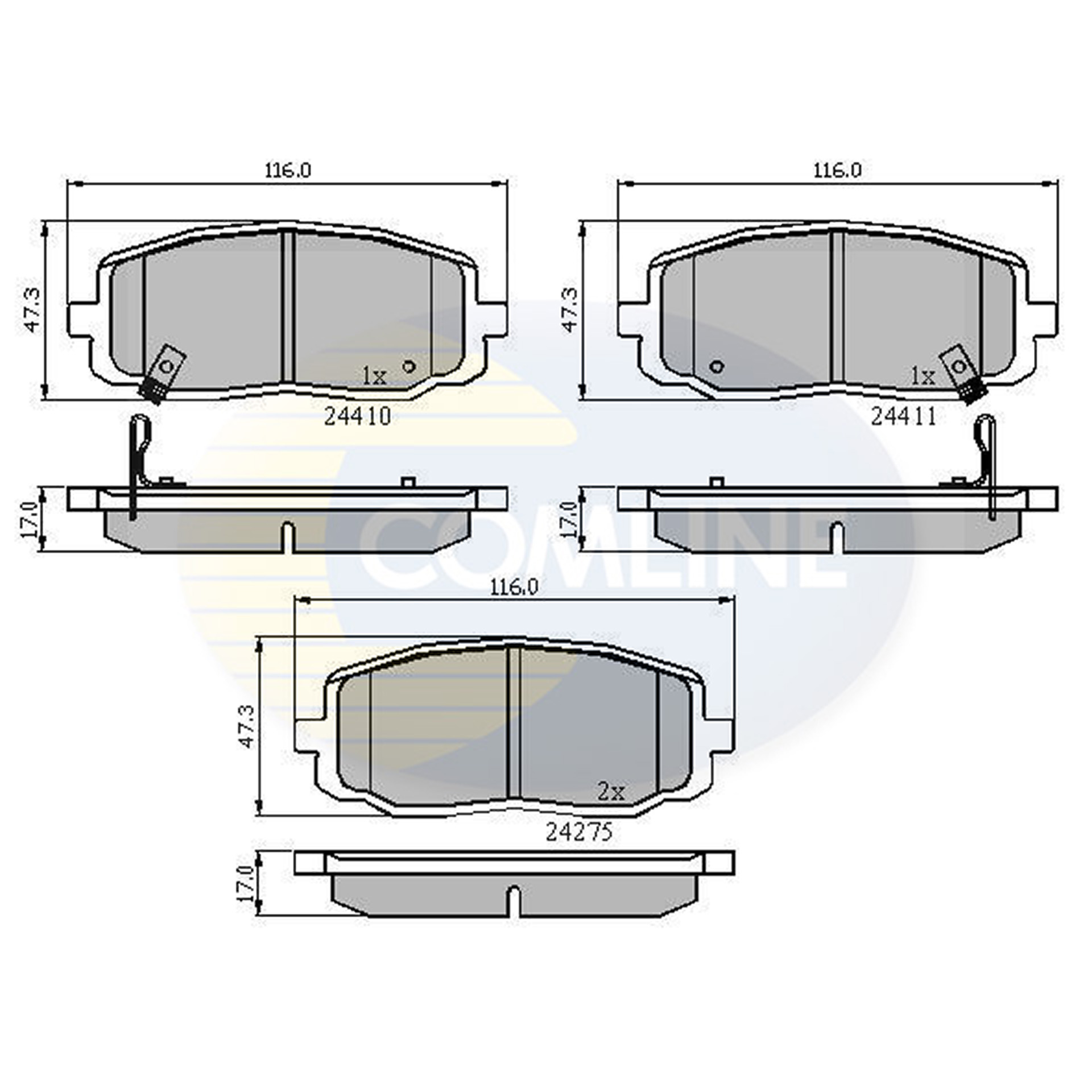 CBP31319 Comline - Гальмівні колодки до дисків1