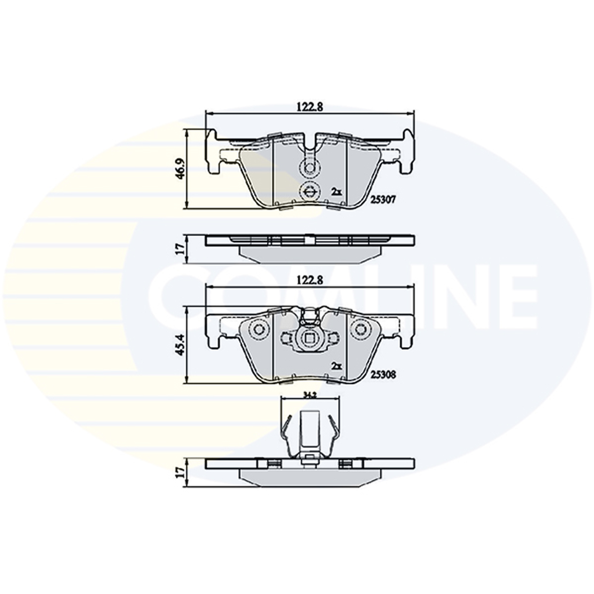 CBP02131 Comline - Гальмівні колодки до дисків1