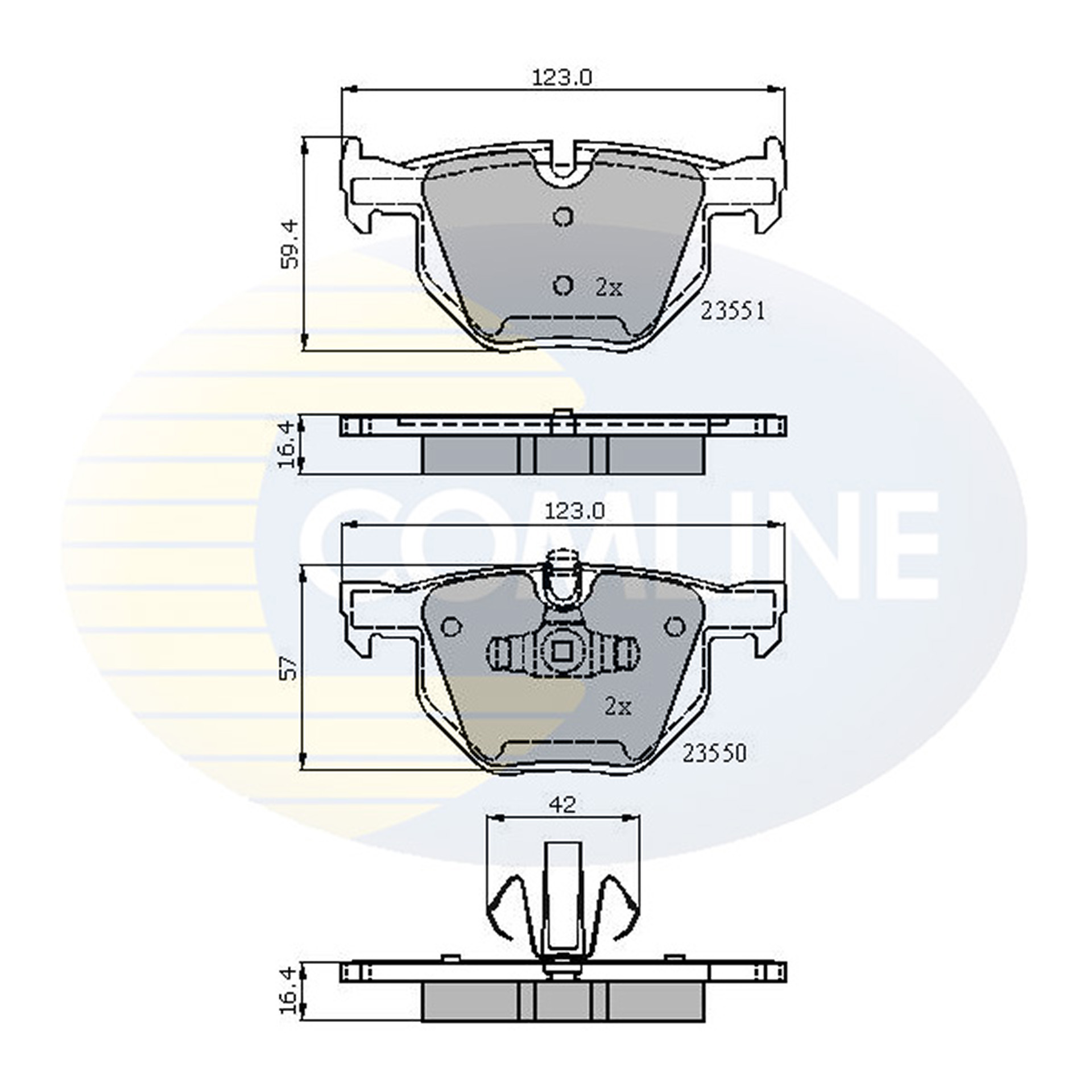 CBP01671 Comline - Гальмівні колодки до дисків1