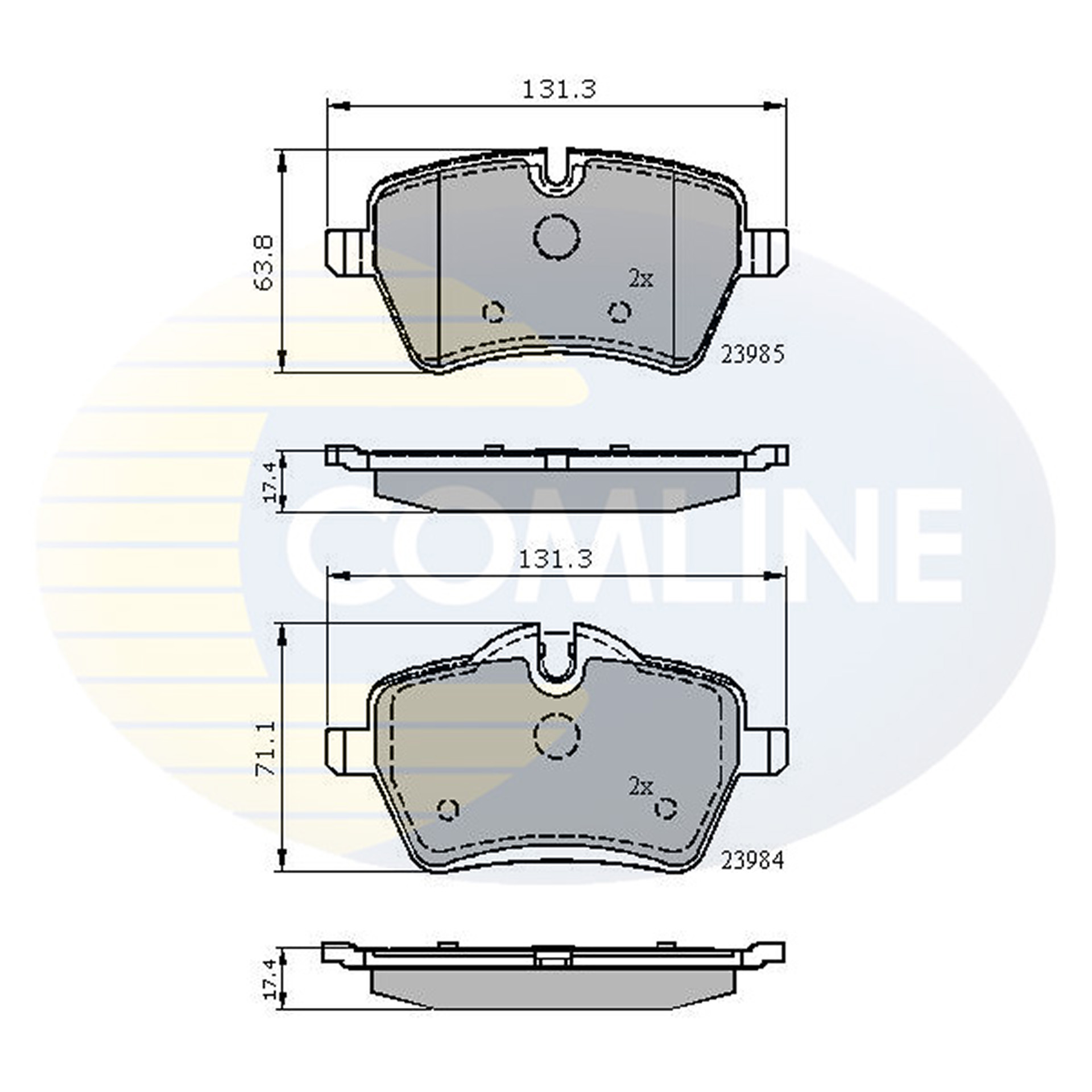 CBP01673 Comline - Гальмівні колодки до дисків1