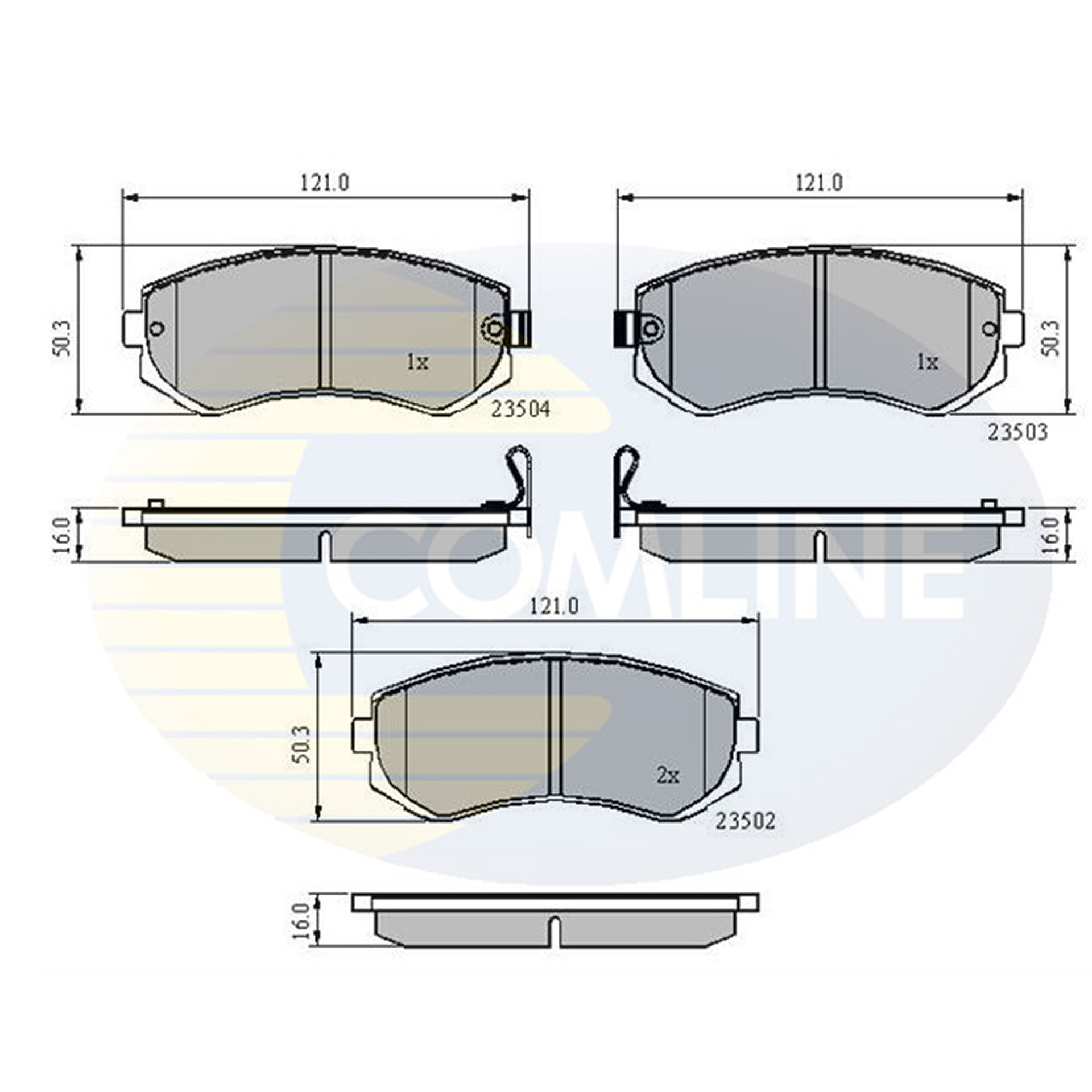 CBP3484 Comline - Гальмівні колодки до дисків1