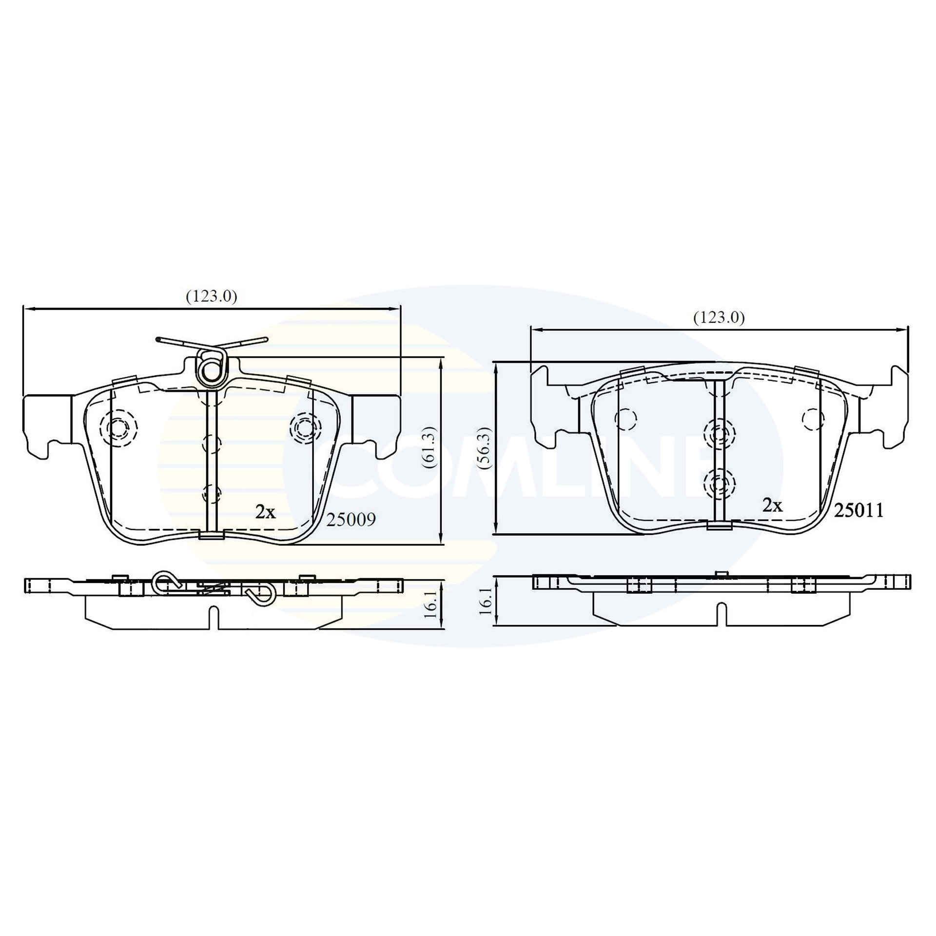 CBP02157 Comline - Гальмівні колодки до дисків1