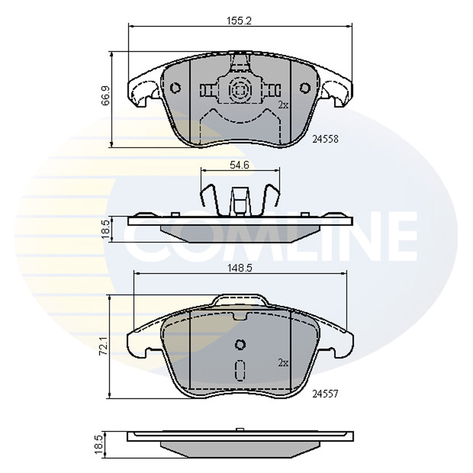 CBP01720 Comline - Гальмівні колодки до дисків1