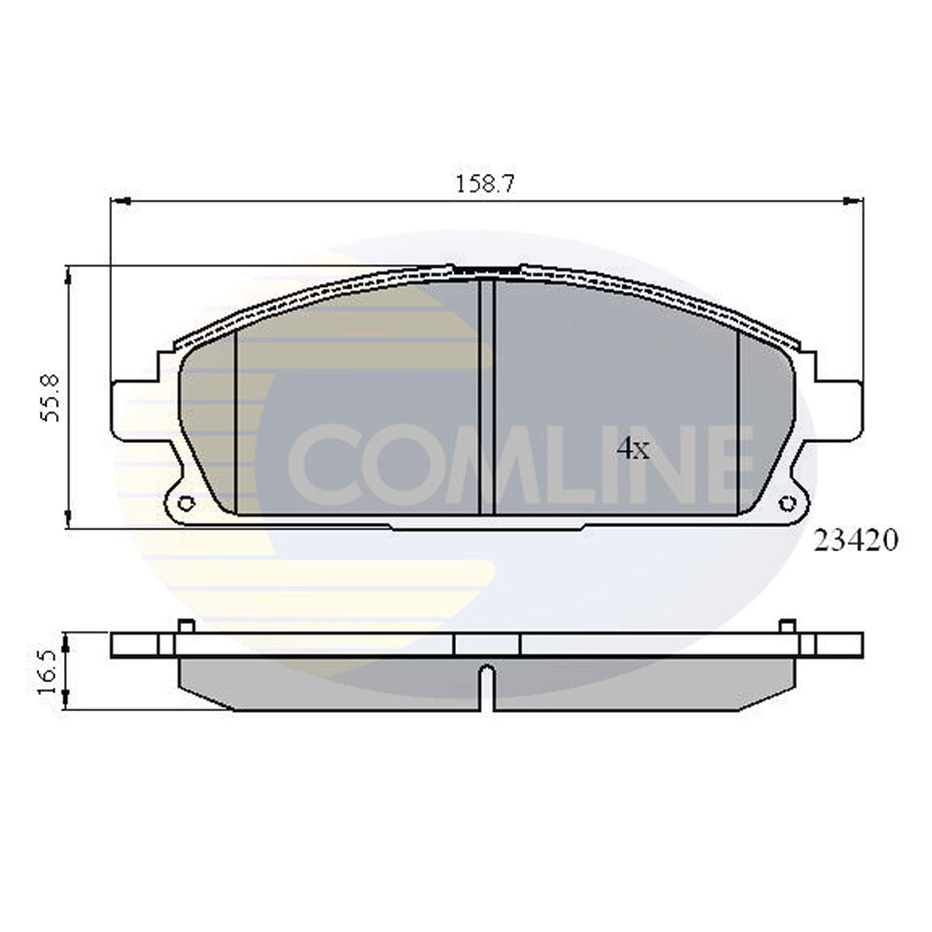 CBP0591 Comline - Гальмівні колодки до дисків1