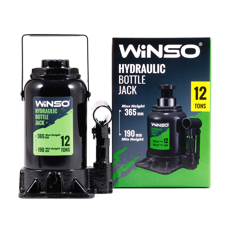 Домкрат гідравлічний, телескопічний, 12т., висота 190-365мм., картона упаковка (4 шт/ящ)1