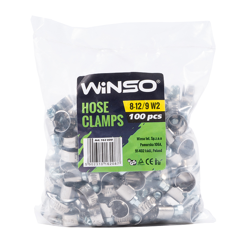 Хомути металеві нерж. сталь 8 - 12, 9mm W2 (100шт.)2