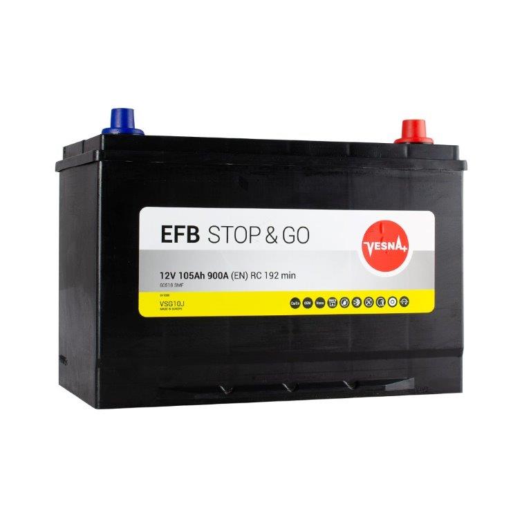 105 Ah/12V NEW!!!! Vesna EFB JIS Euro (0)1