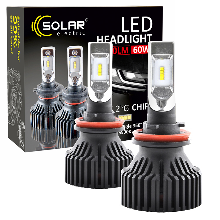 SOLAR LED SOLAR H11 12/24V 6500K 8000Lm 60W ZES Chip (50шт.)2