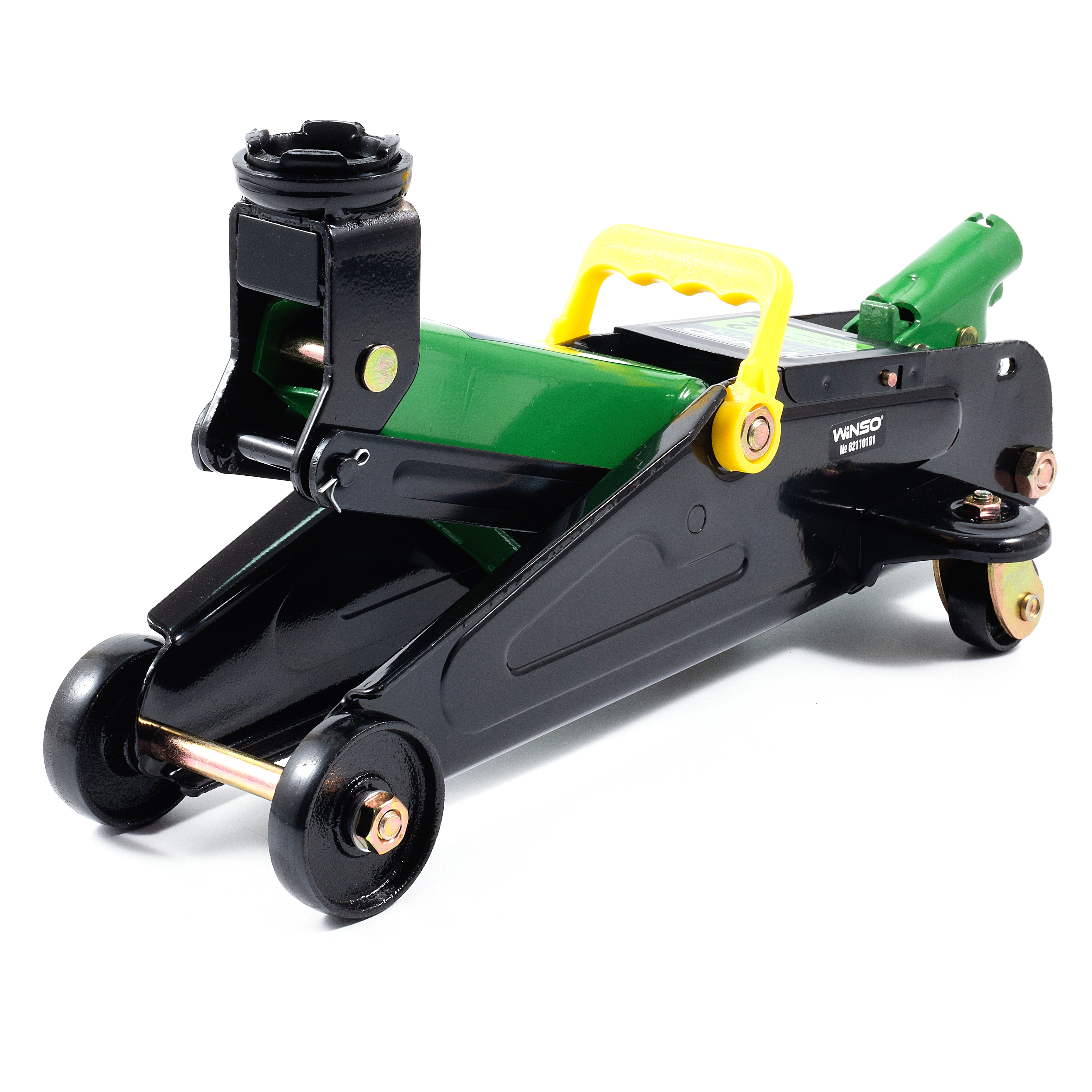 Домкрат гідравлічний, підкатний, 2т., 8,5 кг., висота 135-335мм., картона упаковка (1 шт/ящ)1