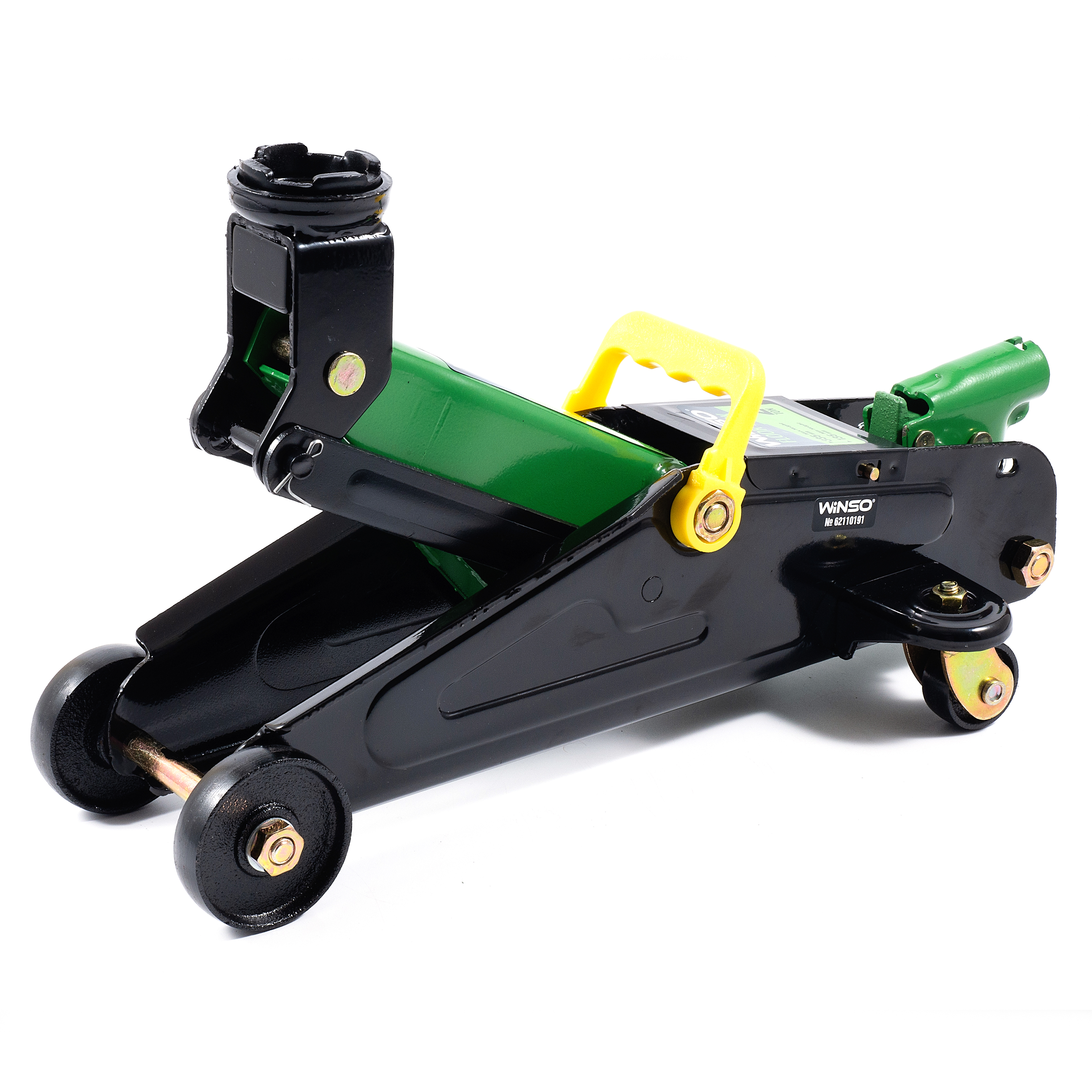 Домкрат гідравлічний, підкатний, 2т., 8,5 кг., висота 135-335мм., пластикова упаковка (1 шт/ящ)1