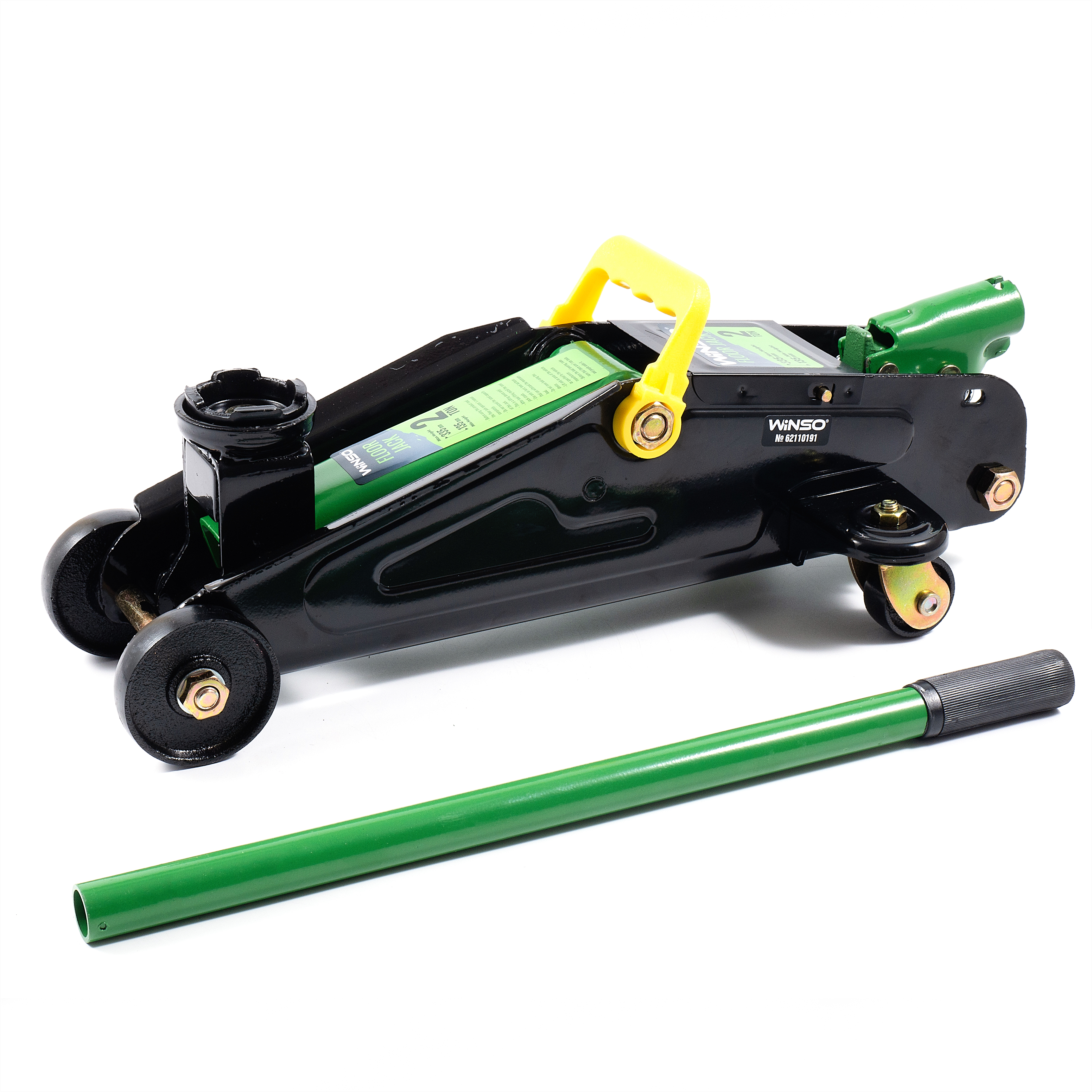 Домкрат гідравлічний, підкатний, 2т., 8,5 кг., висота 135-335мм., пластикова упаковка (1 шт/ящ)2