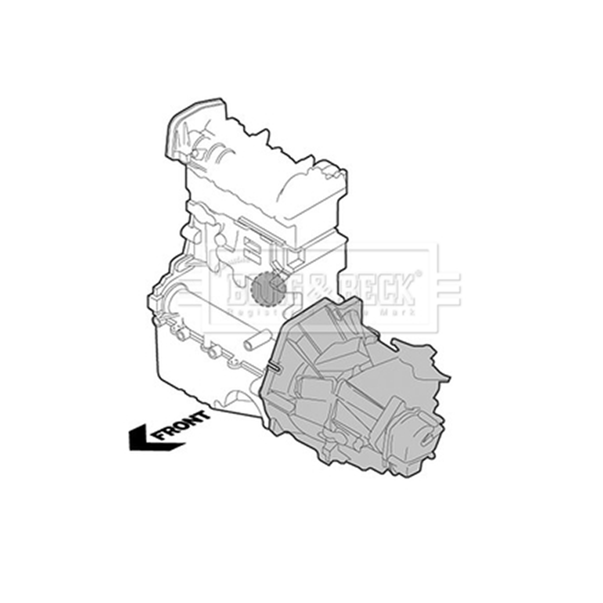 BEM3833 BORG & BECK - Опора  двигуна1