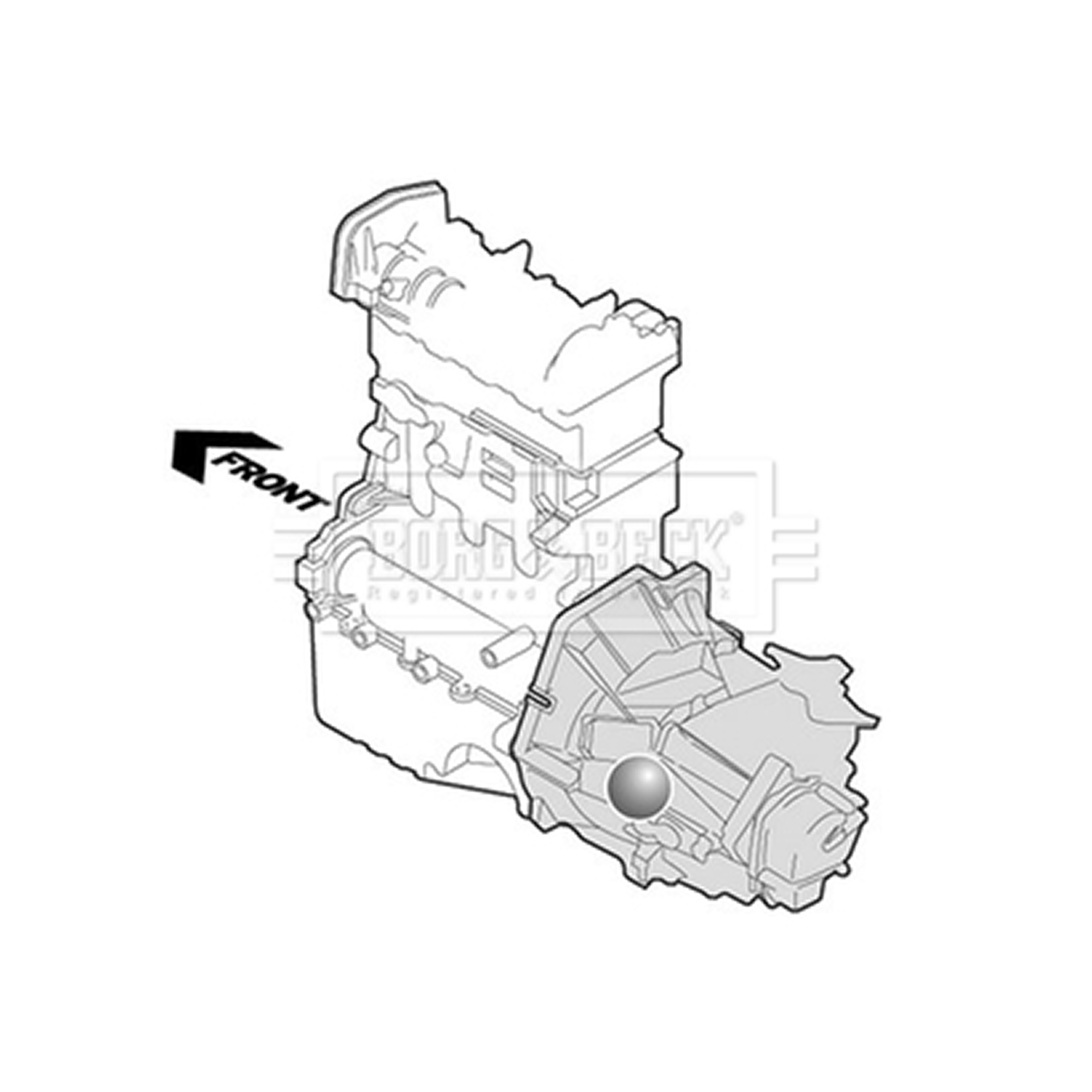BEM3172 BORG & BECK - Опора  КПП0